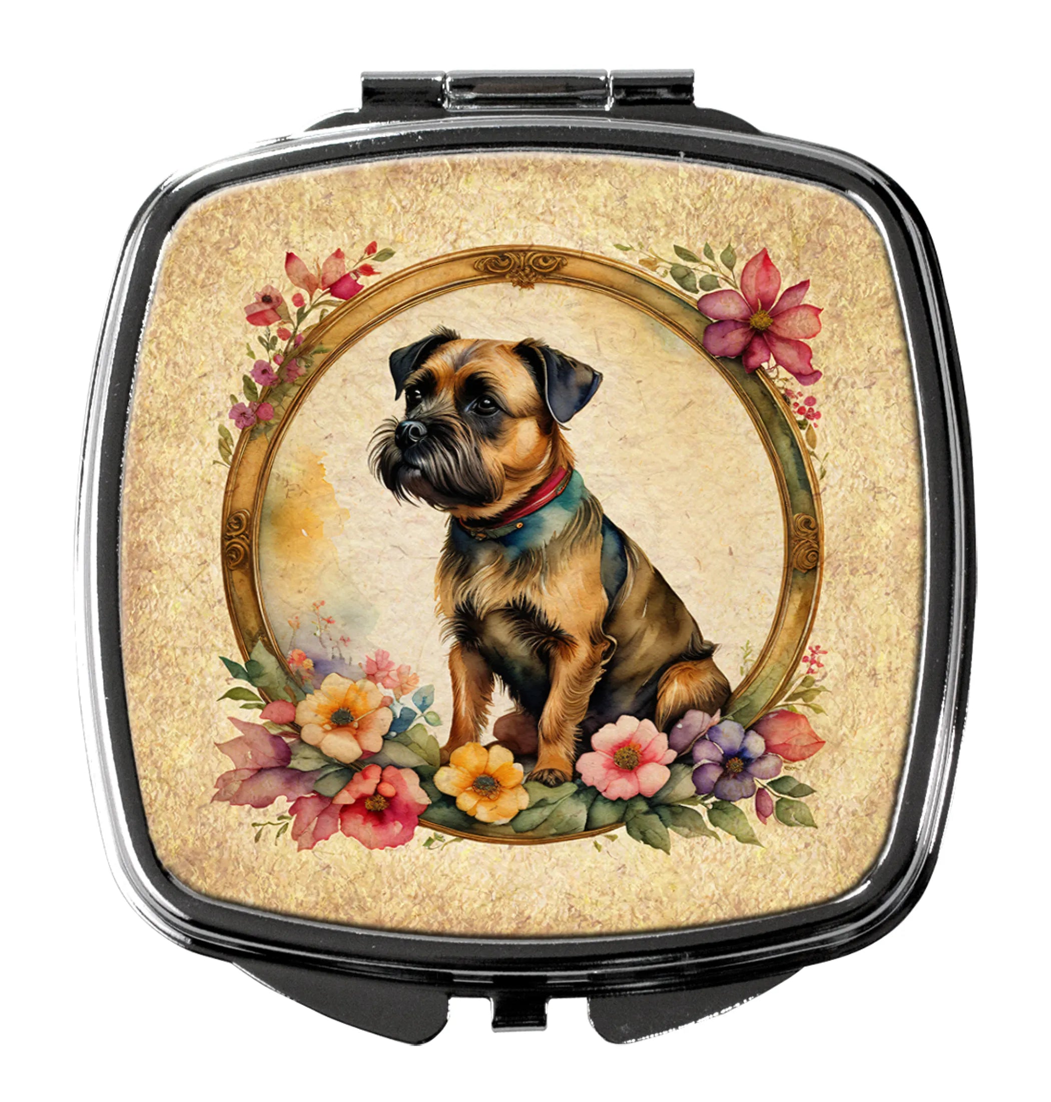 Frame of Flowers Compact Mirror - Pack Of: 1 | Collection name: Frame of flowers