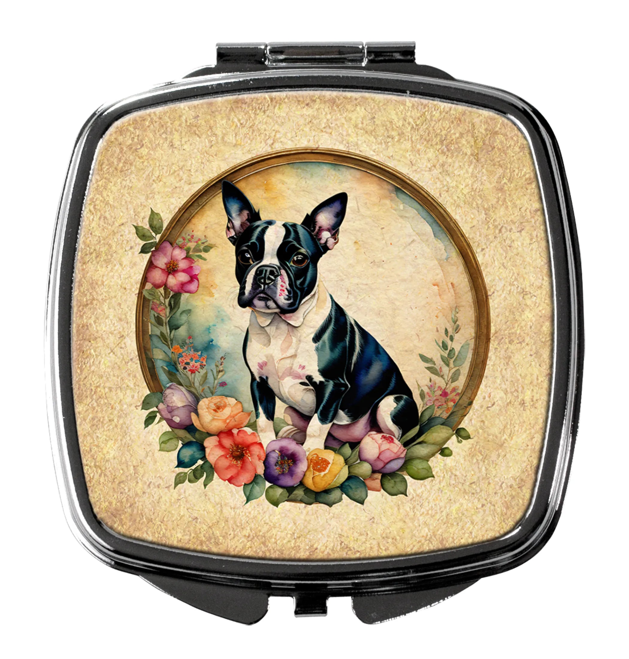 Frame of Flowers Compact Mirror - Pack Of: 1 | Collection name: Frame of flowers