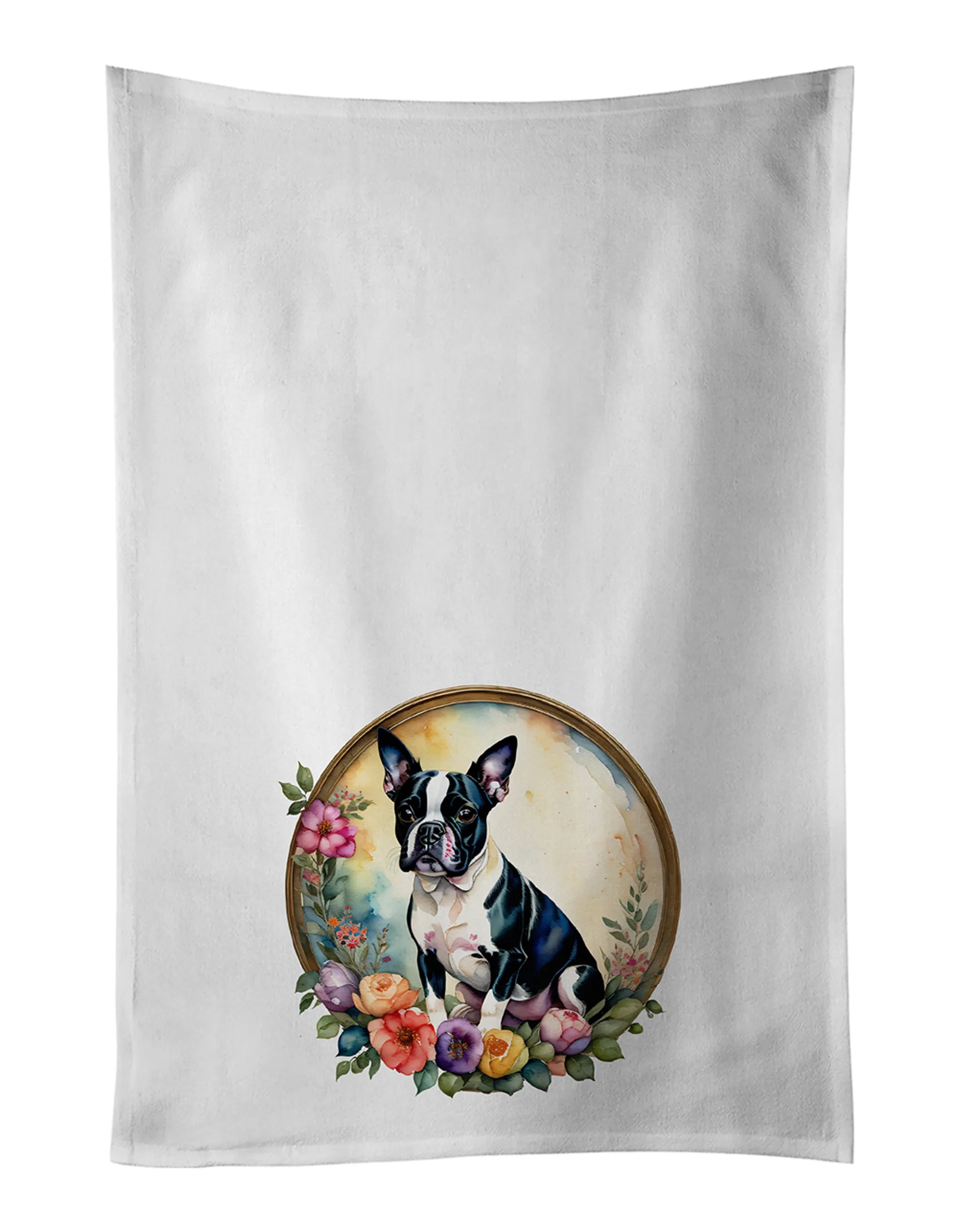 Frame of Flowers Kitchen Towel Set of 2 - Size: 28HX19W | Pack Of: 1 | Collection name: Frame of flowers