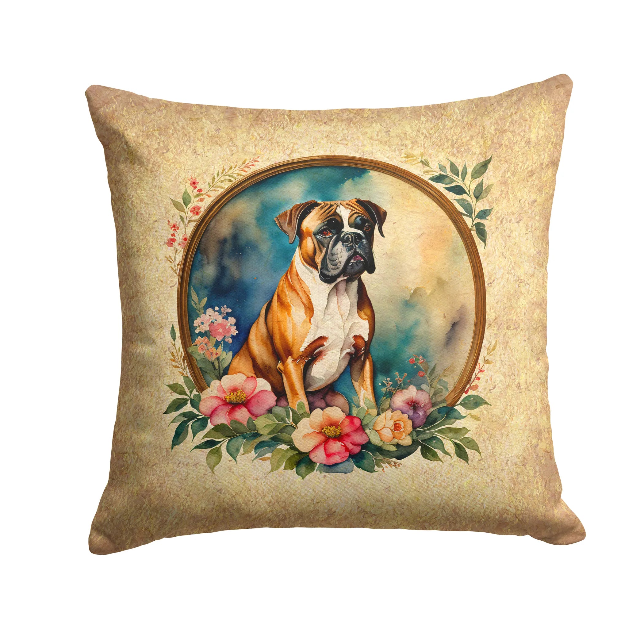 Frame of Flowers Throw Pillow - Size: 14HX14W | Pack Of: 1 | Collection name: Frame of flowers
