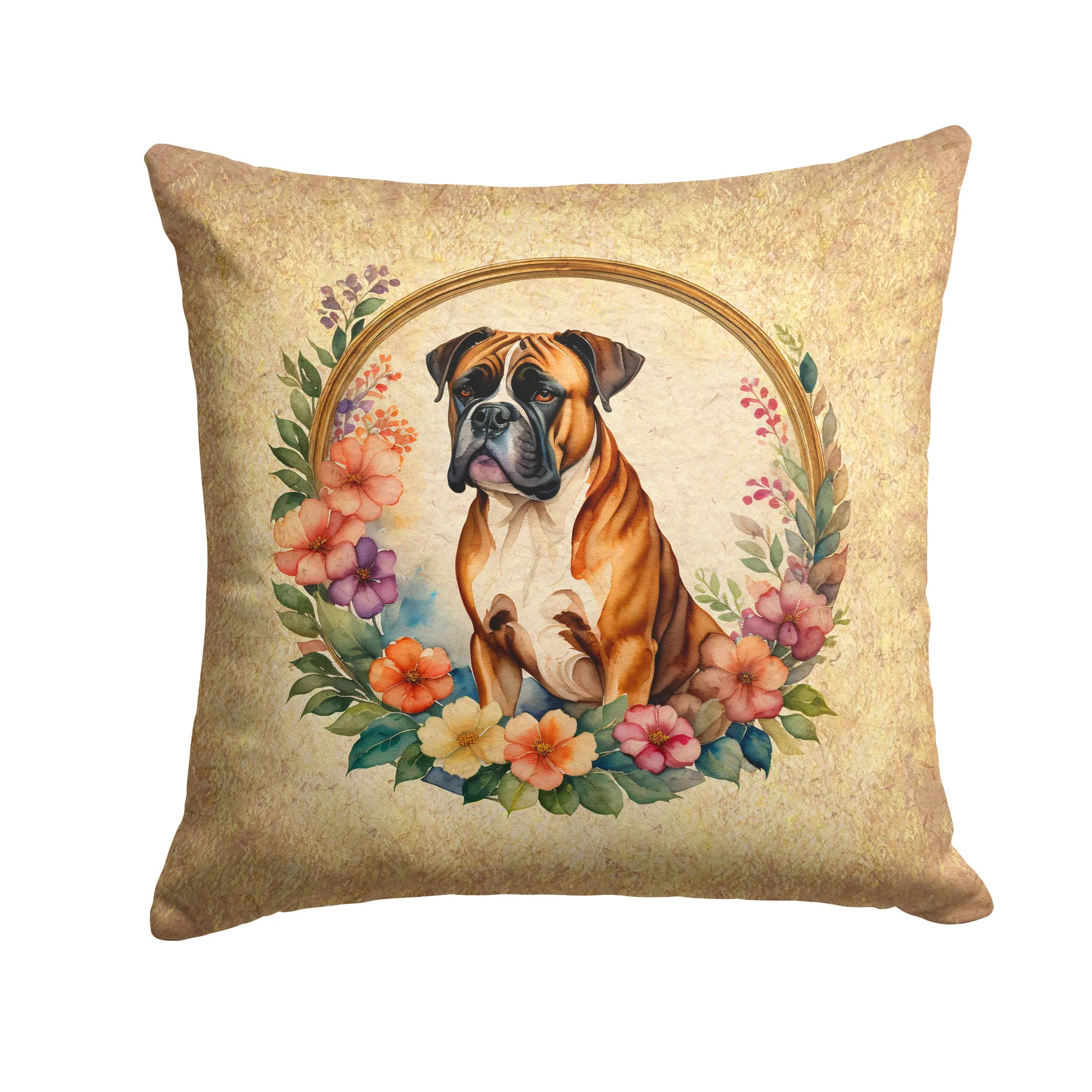 Frame of Flowers Throw Pillow - Size: 14HX14W | Pack Of: 1 | Collection name: Frame of flowers