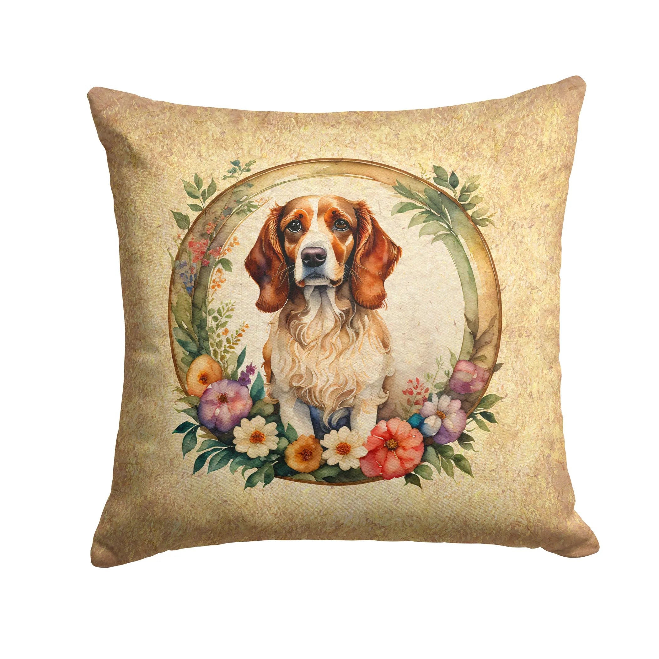 Frame of Flowers Throw Pillow - Size: 14HX14W | Pack Of: 1 | Collection name: Frame of flowers