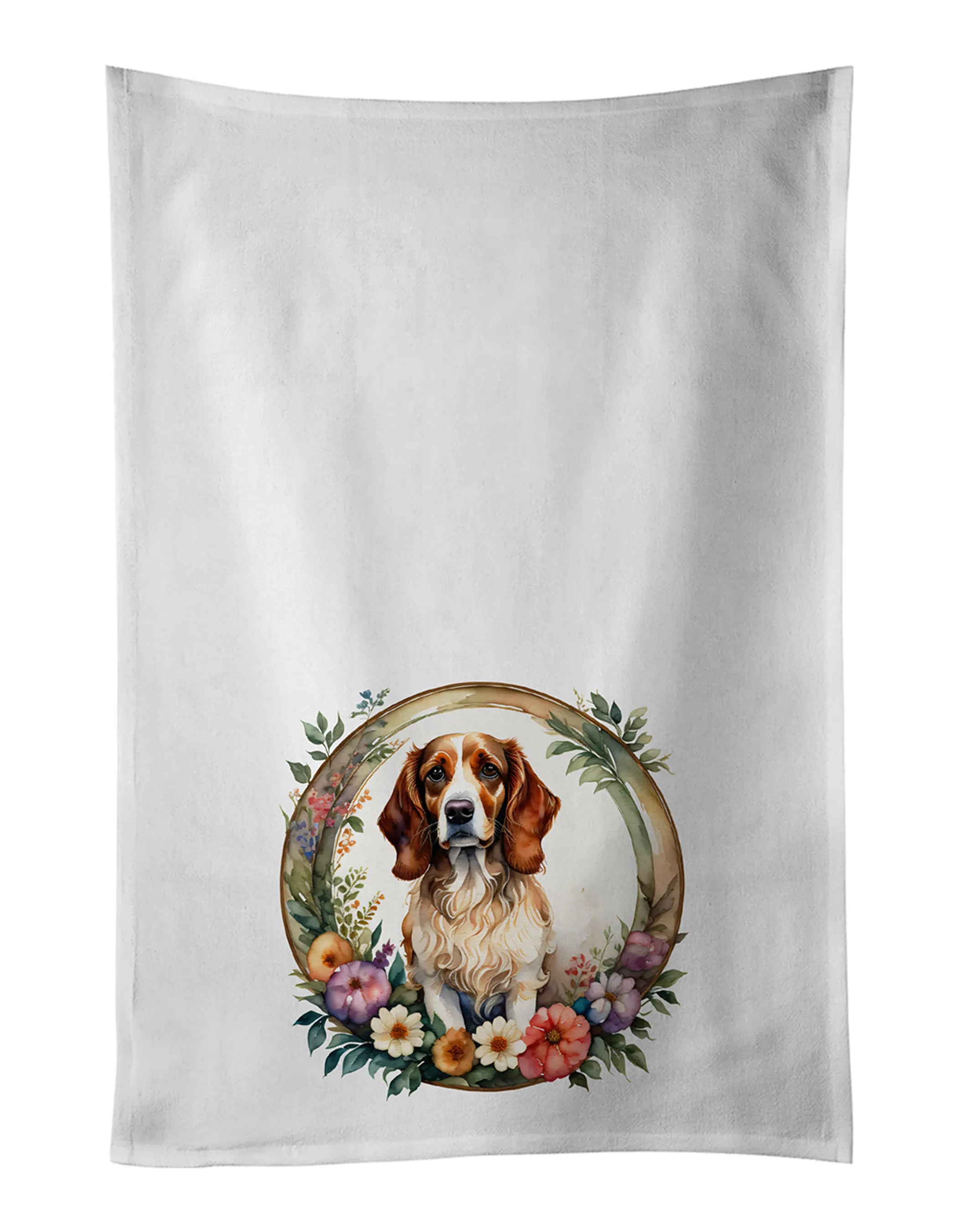 Frame of Flowers Kitchen Towel Set of 2 - Size: 28HX19W | Pack Of: 1 | Collection name: Frame of flowers