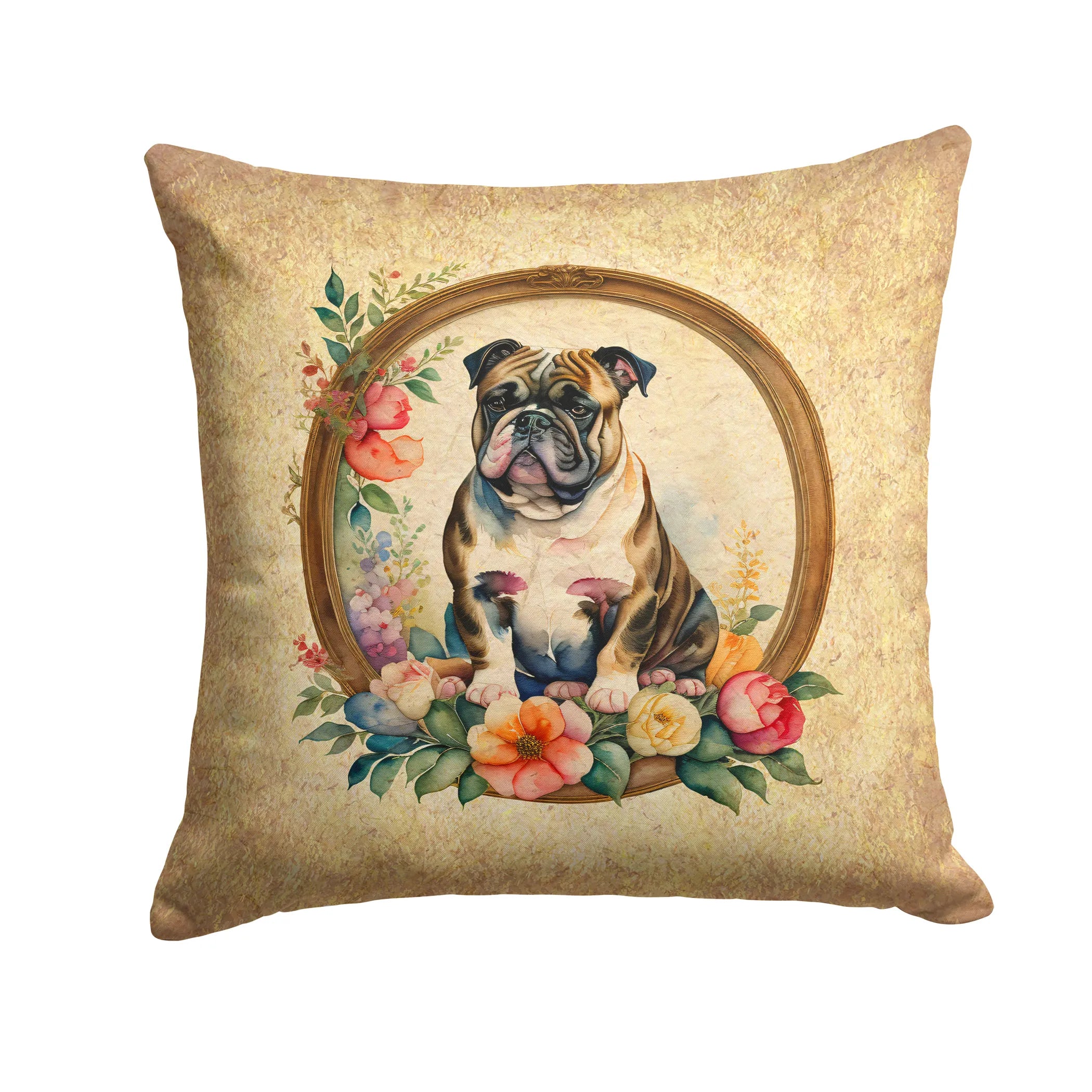 Frame of Flowers Throw Pillow - Size: 14HX14W | Pack Of: 1 | Collection name: Frame of flowers