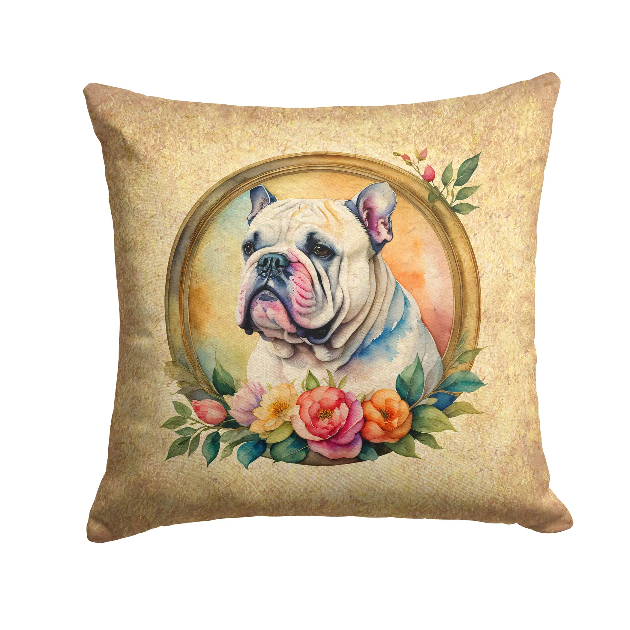 Frame of Flowers Throw Pillow - Size: 14HX14W | Pack Of: 1 | Collection name: Frame of flowers