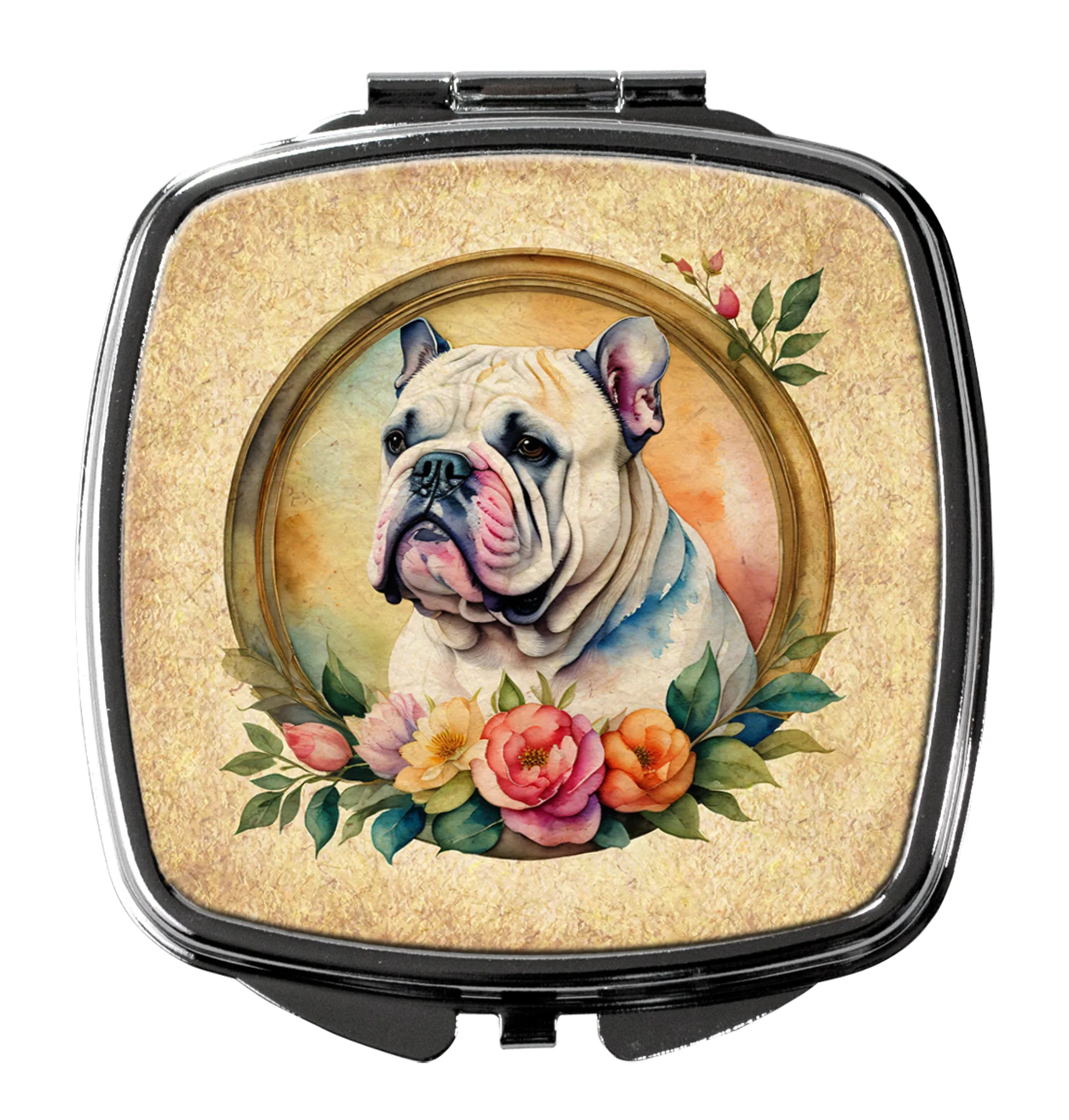 Frame of Flowers Compact Mirror - Pack Of: 1 | Collection name: Frame of flowers