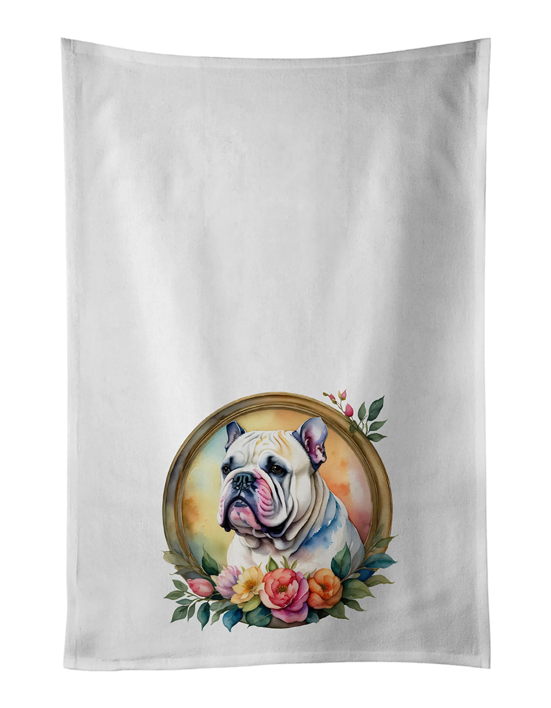 Frame of Flowers Kitchen Towel Set of 2 - Size: 28HX19W | Pack Of: 1 | Collection name: Frame of flowers