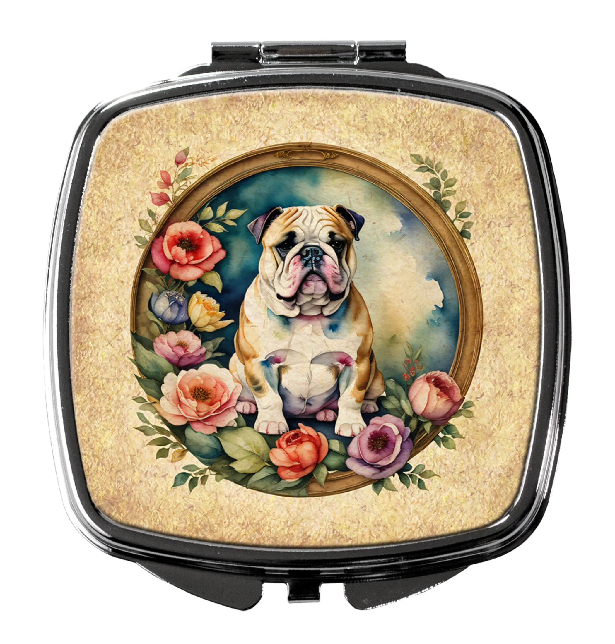 Frame of Flowers Compact Mirror - Pack Of: 1 | Collection name: Frame of flowers