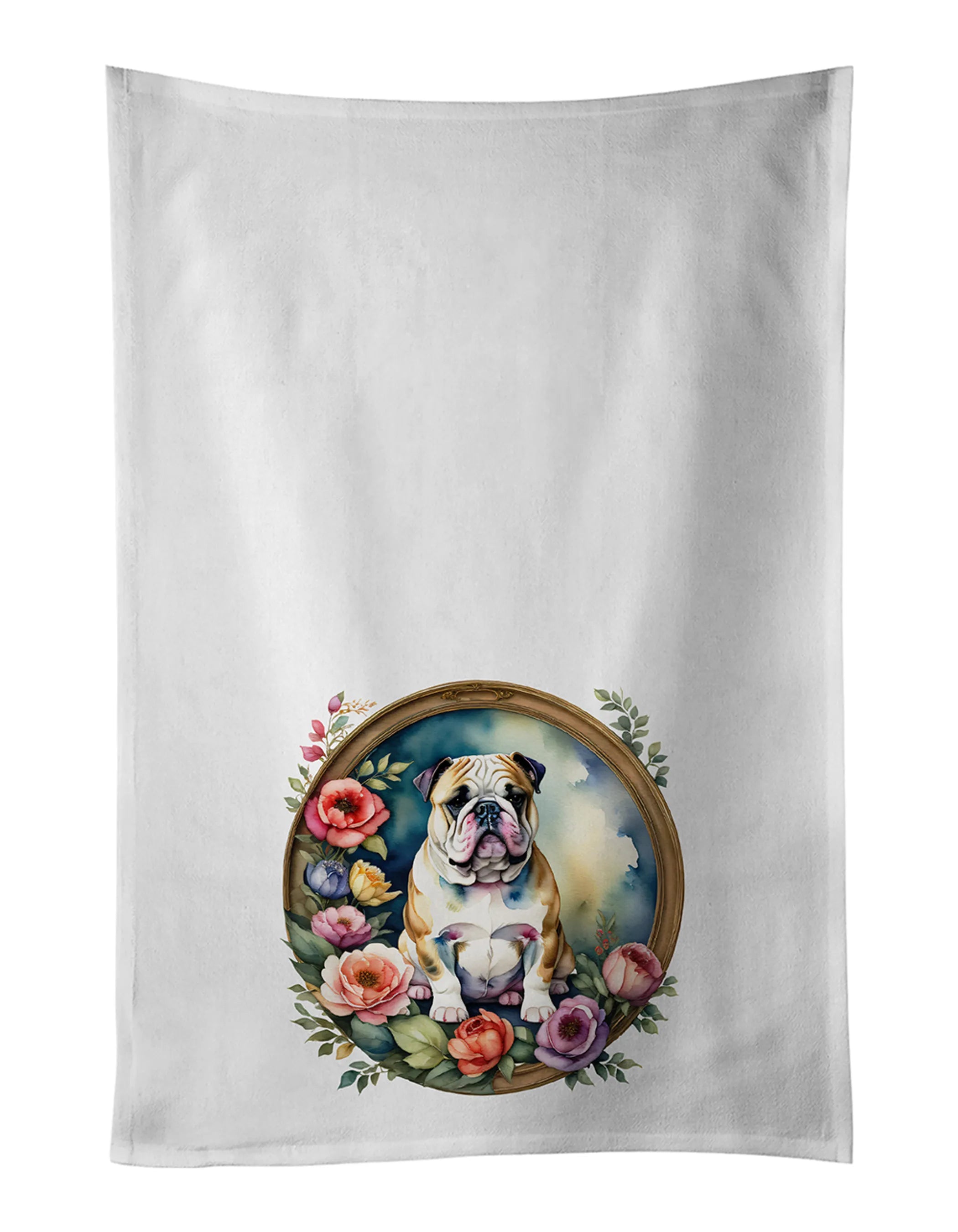 Frame of Flowers Kitchen Towel Set of 2 - Size: 28HX19W | Pack Of: 1 | Collection name: Frame of flowers