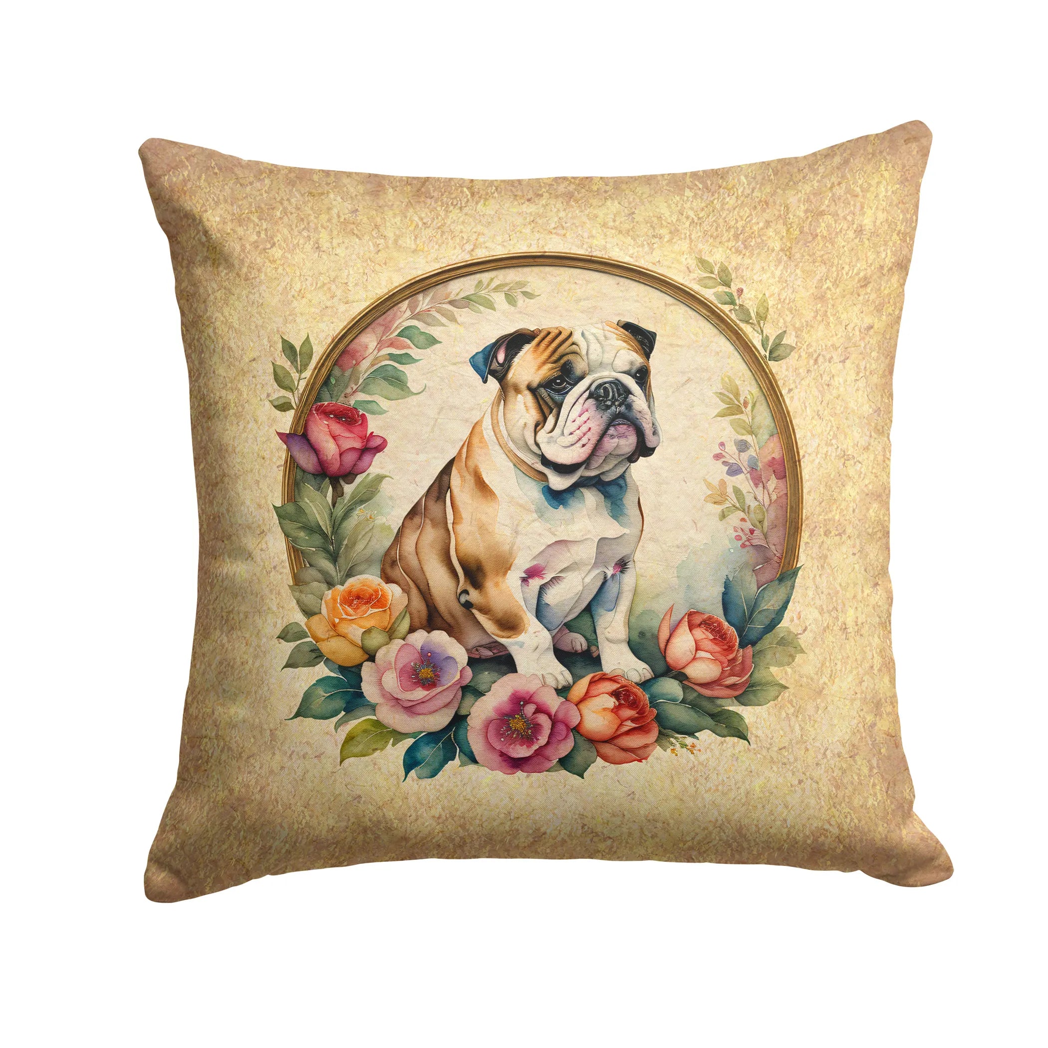 Frame of Flowers Throw Pillow - Size: 14HX14W | Pack Of: 1 | Collection name: Frame of flowers