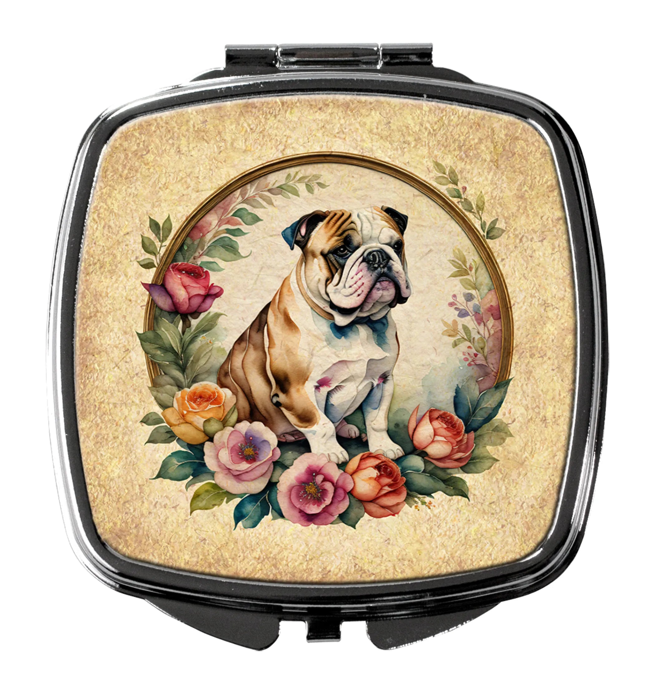 Frame of Flowers Compact Mirror - Pack Of: 1 | Collection name: Frame of flowers