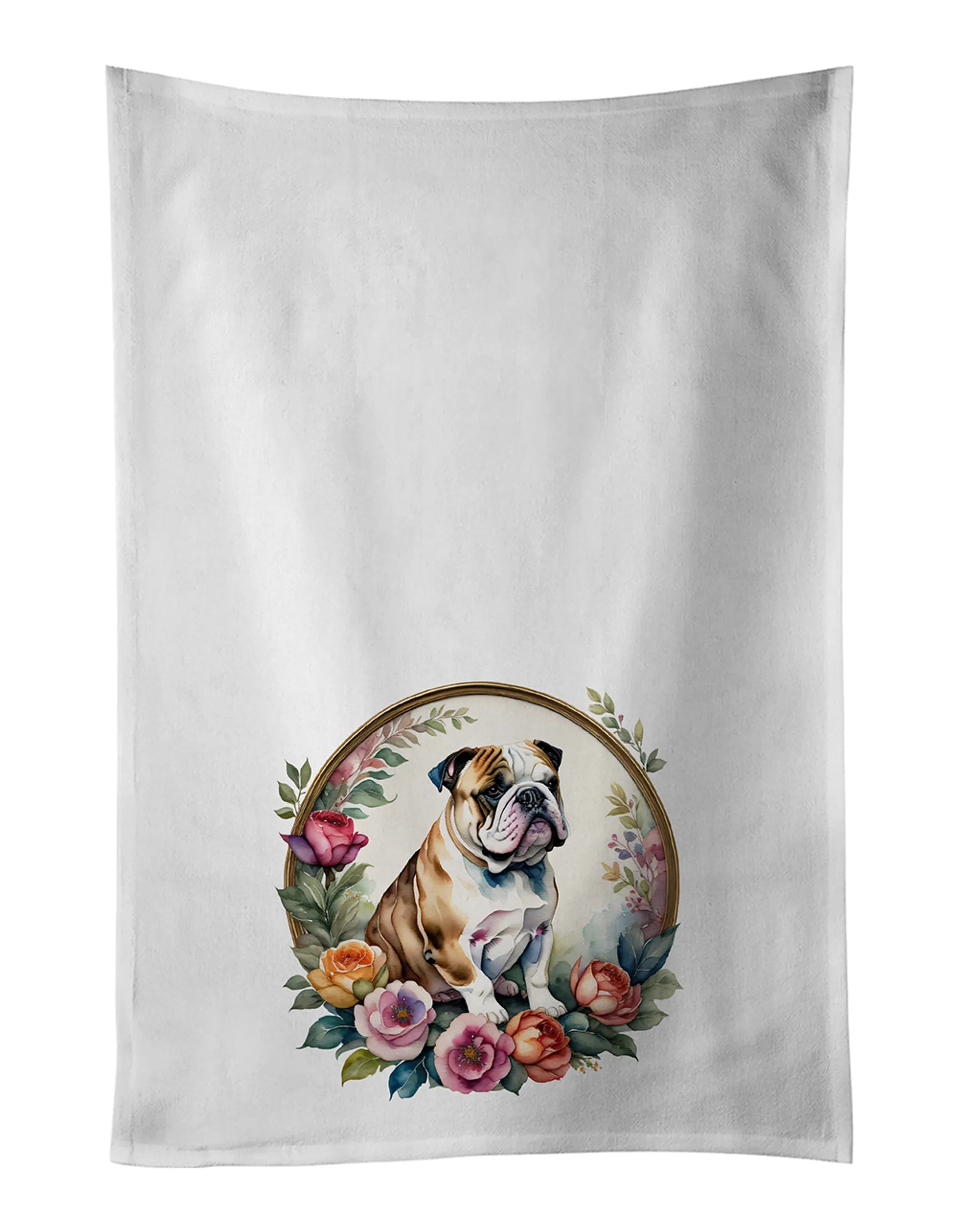 Frame of Flowers Kitchen Towel Set of 2 - Size: 28HX19W | Pack Of: 1 | Collection name: Frame of flowers