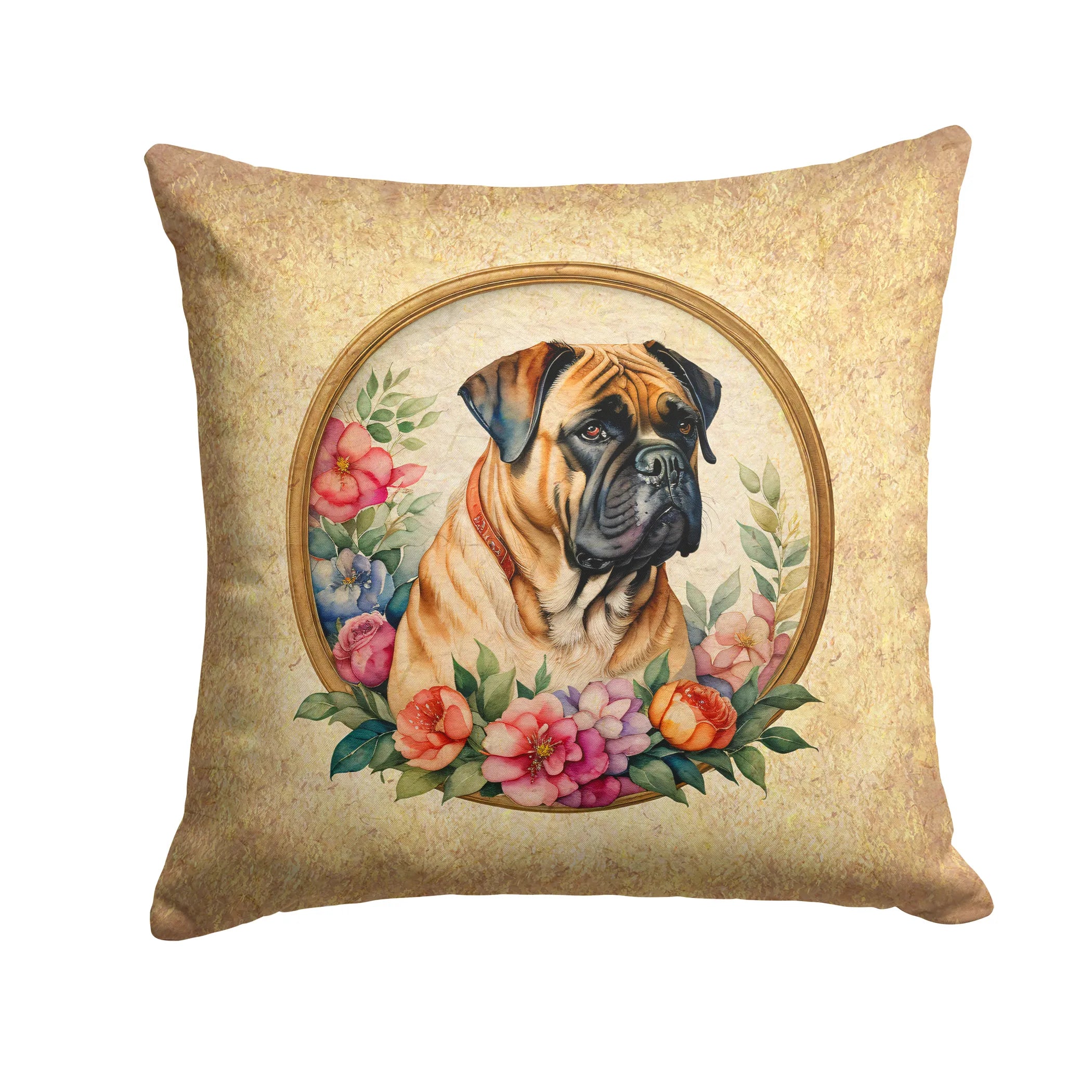Frame of Flowers Throw Pillow - Size: 14HX14W | Pack Of: 1 | Collection name: Frame of flowers