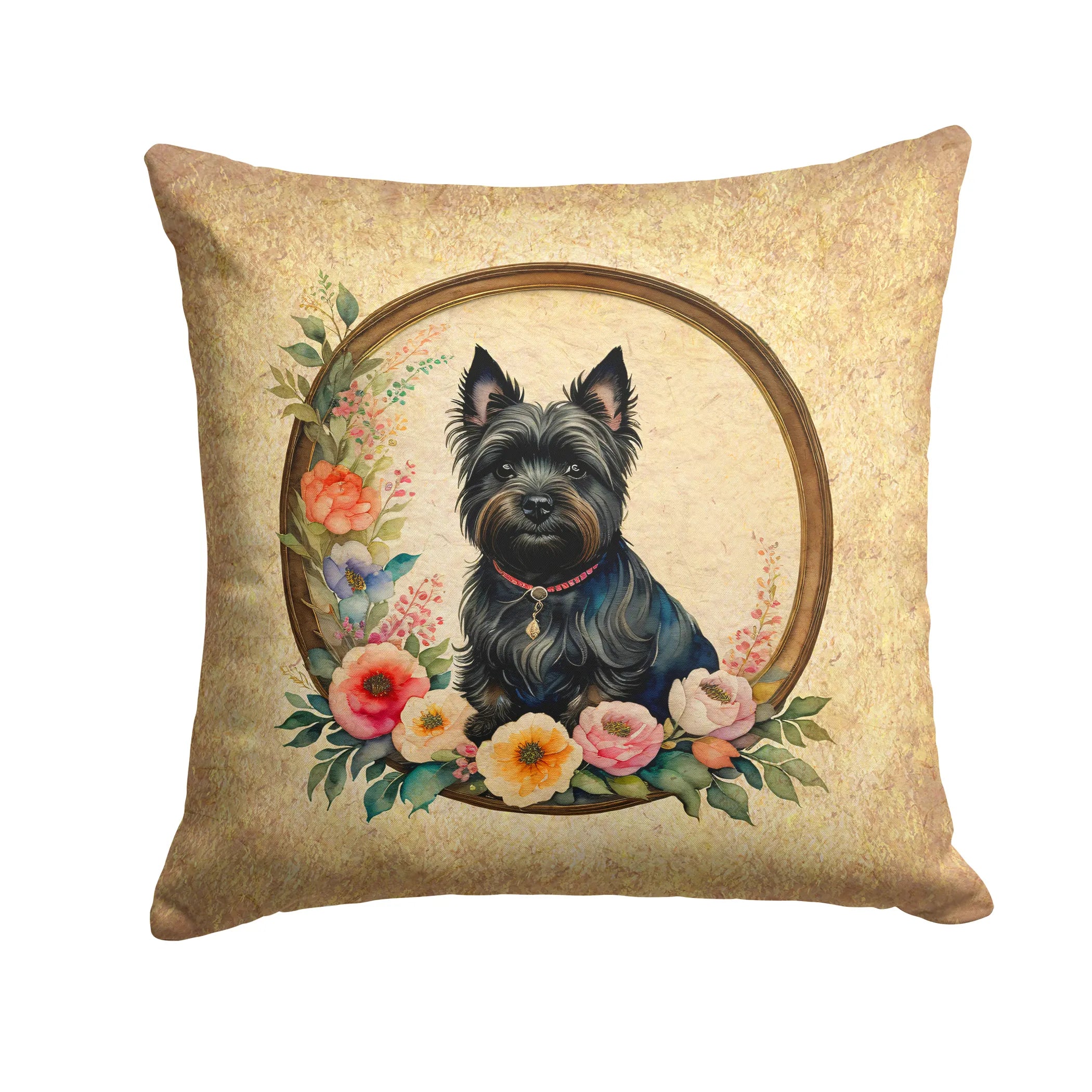 Frame of Flowers Throw Pillow - Size: 14HX14W | Pack Of: 1 | Collection name: Frame of flowers