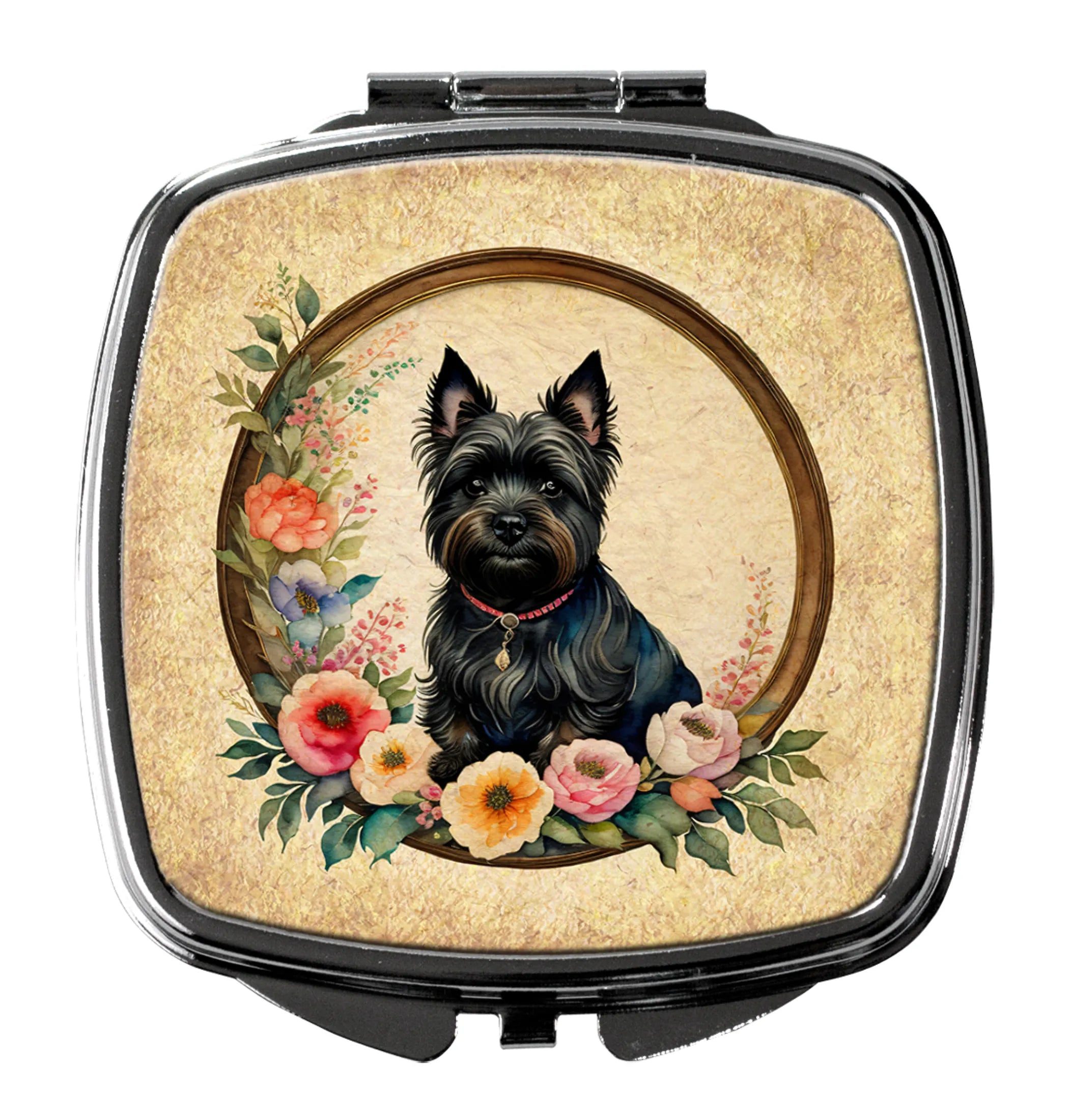 Frame of Flowers Compact Mirror - Pack Of: 1 | Collection name: Frame of flowers