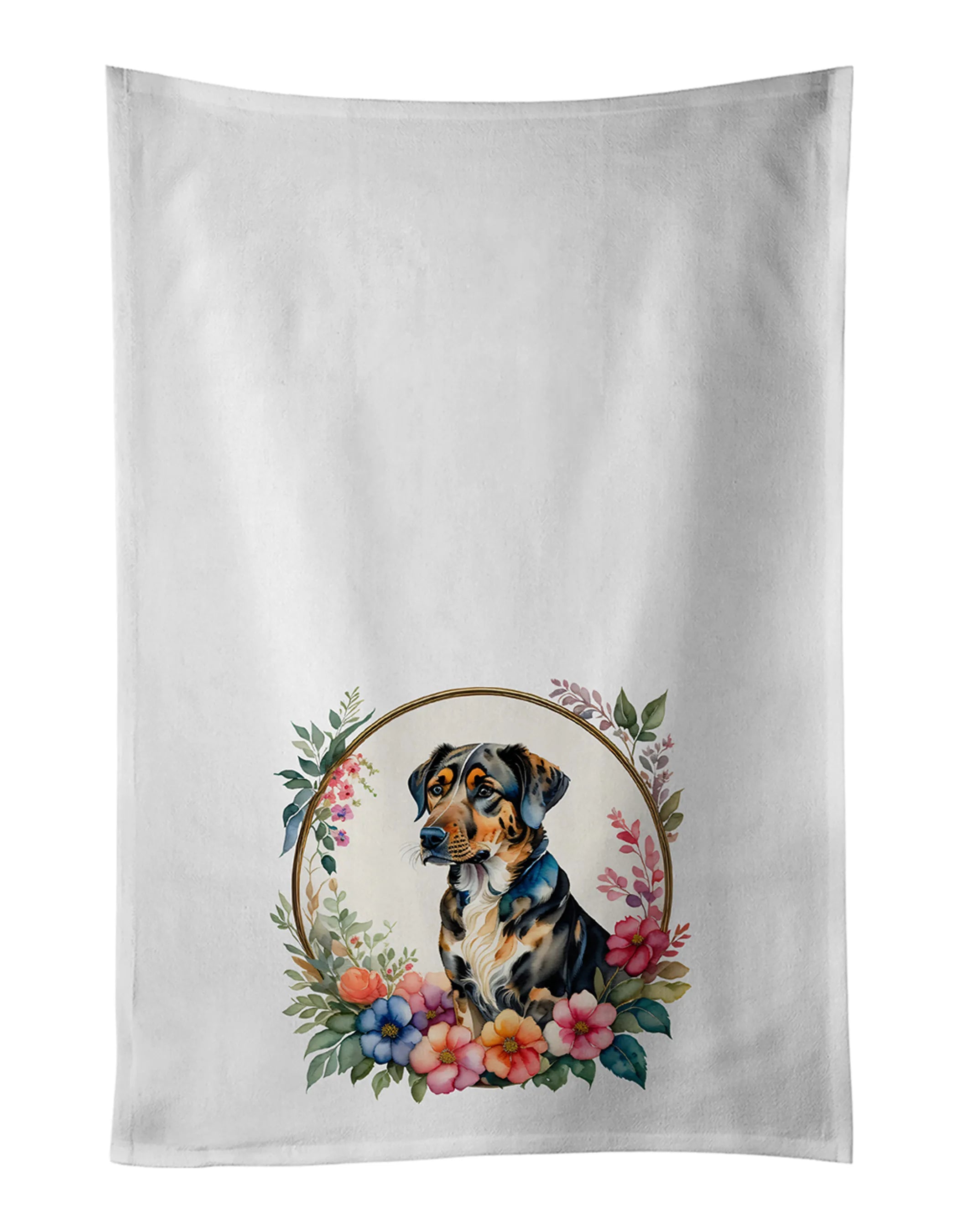 Frame of Flowers Kitchen Towel Set of 2 - Size: 28HX19W | Pack Of: 1 | Collection name: Frame of flowers