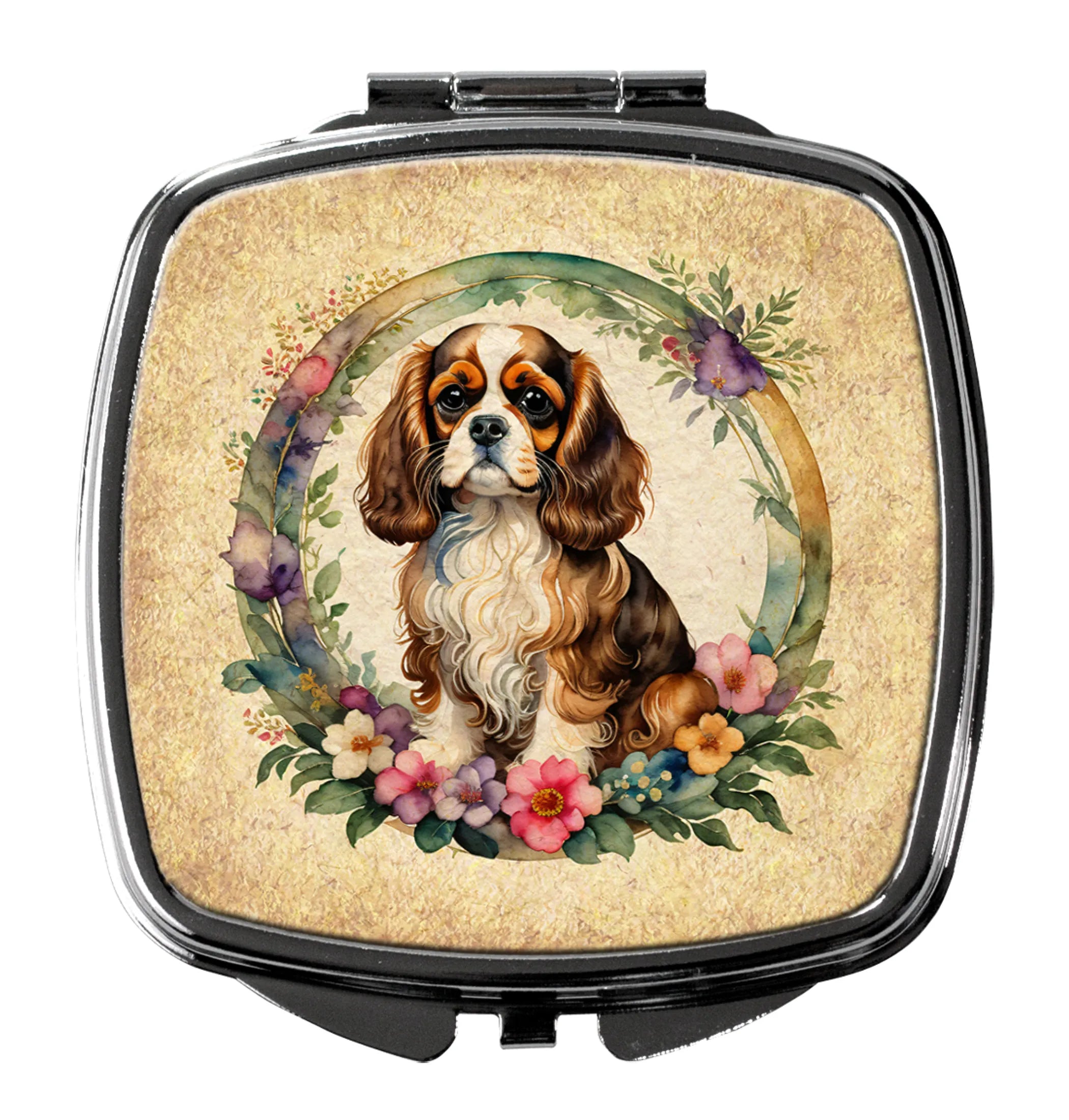Frame of Flowers Compact Mirror - Pack Of: 1 | Collection name: Frame of flowers