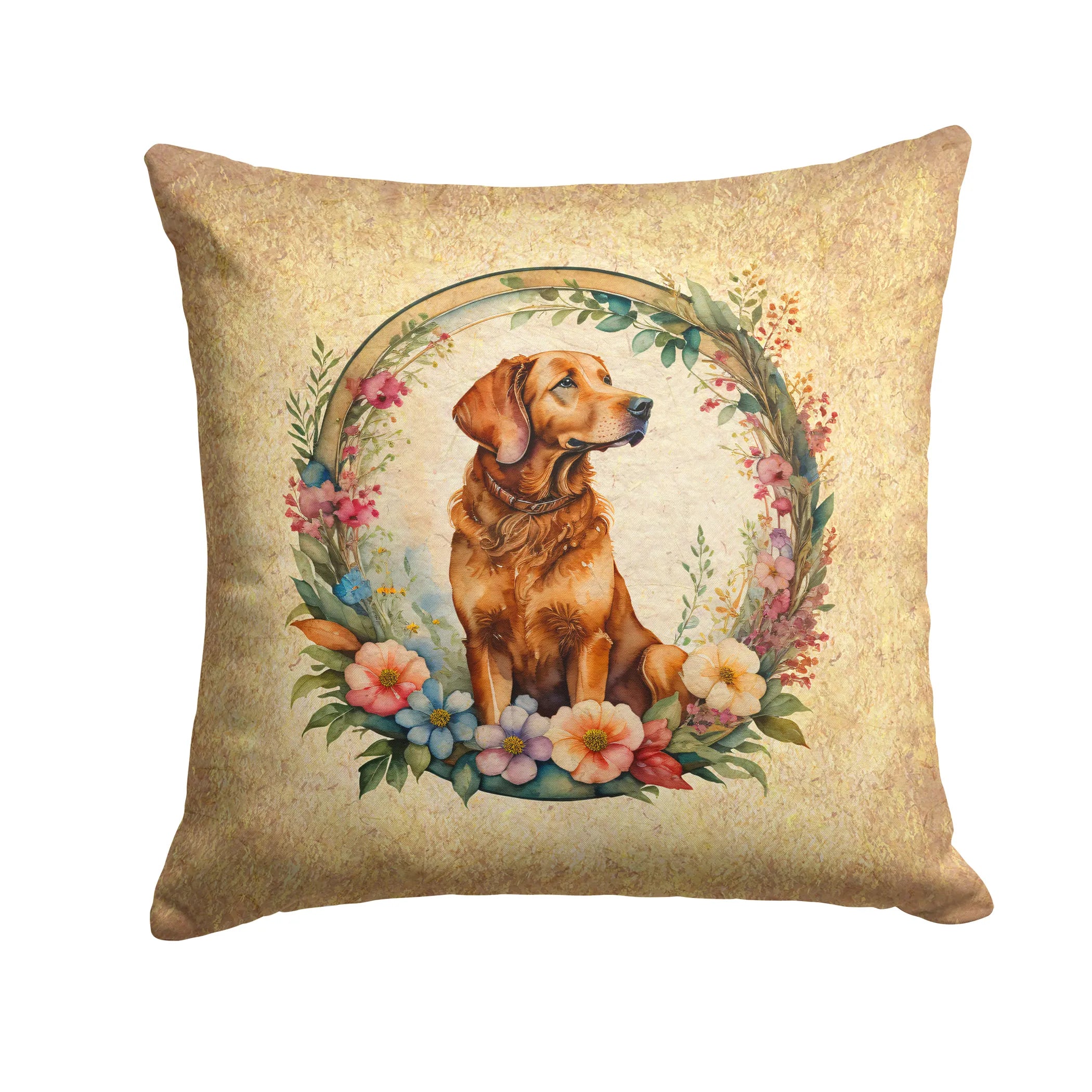 Frame of Flowers Throw Pillow - Size: 14HX14W | Pack Of: 1 | Collection name: Frame of flowers