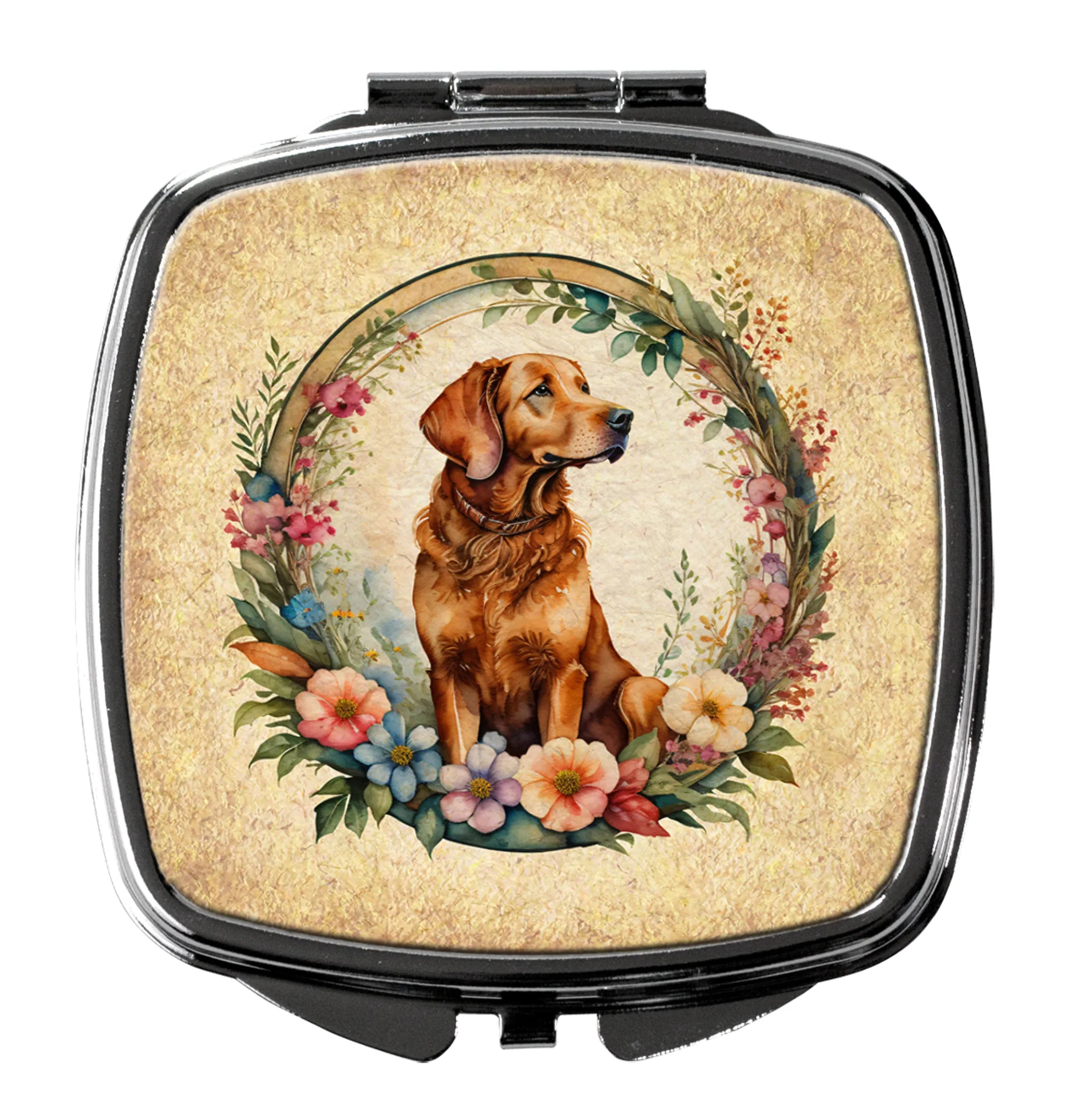 Frame of Flowers Compact Mirror - Pack Of: 1 | Collection name: Frame of flowers