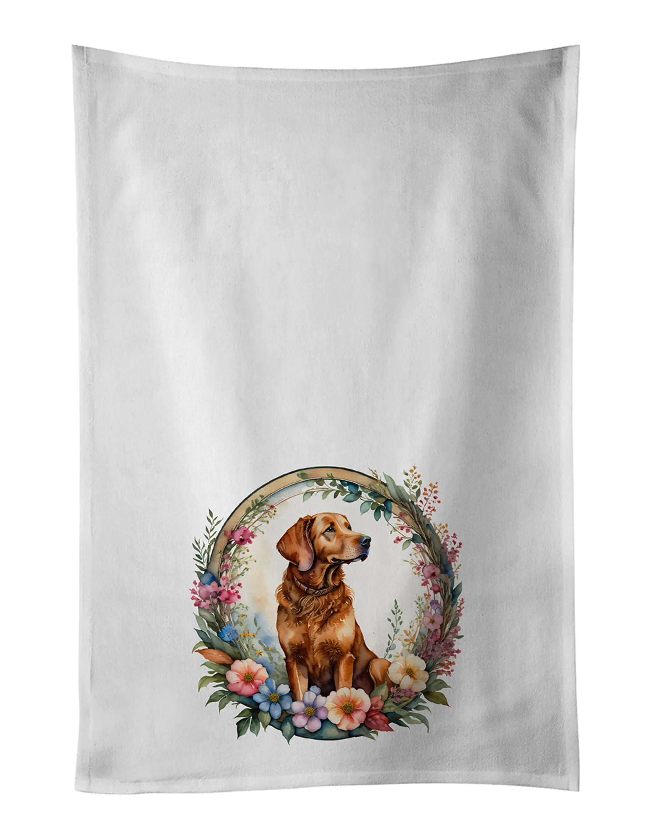 Frame of Flowers Kitchen Towel Set of 2 - Size: 28HX19W | Pack Of: 1 | Collection name: Frame of flowers