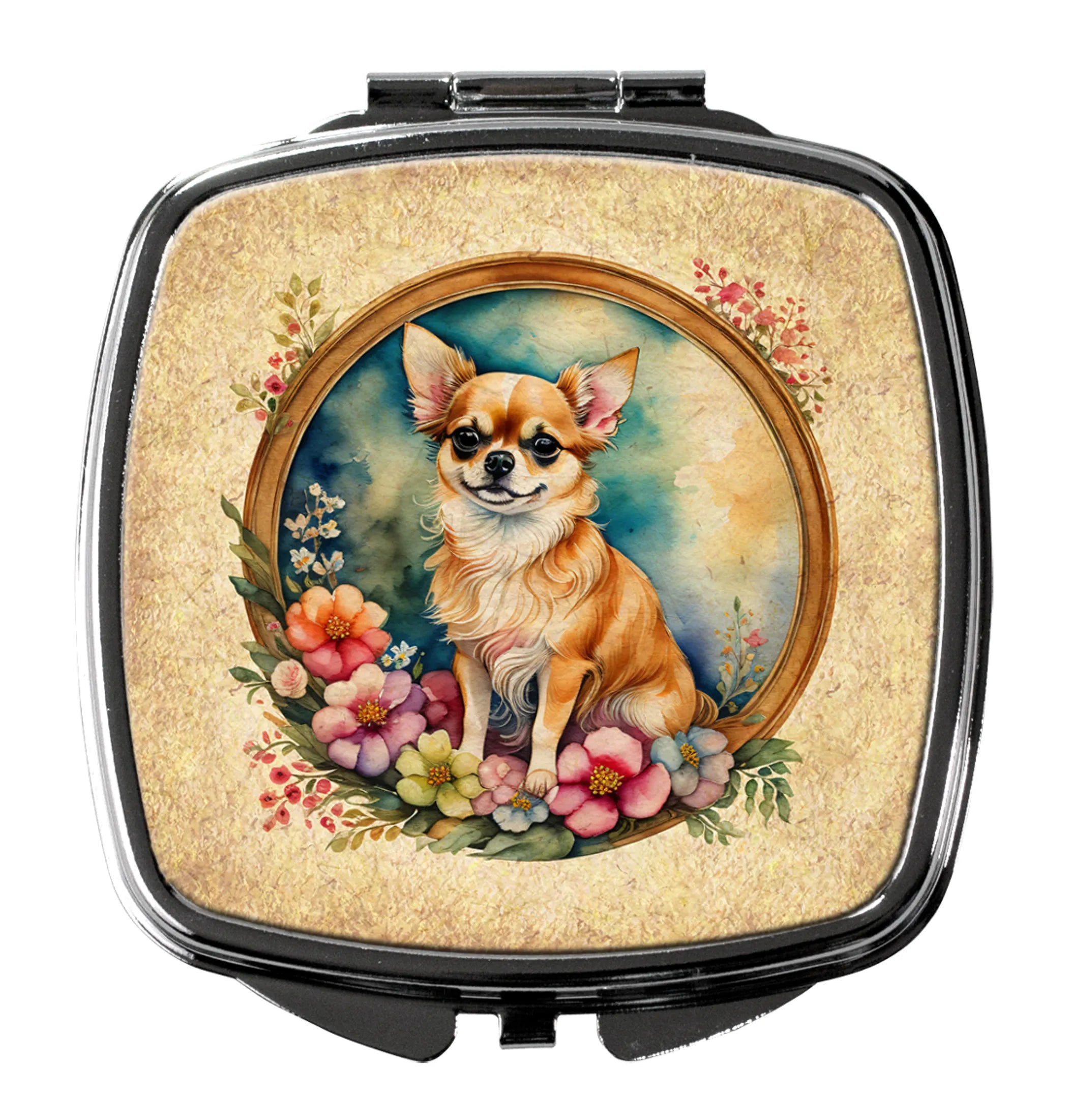 Frame of Flowers Compact Mirror - Pack Of: 1 | Collection name: Frame of flowers