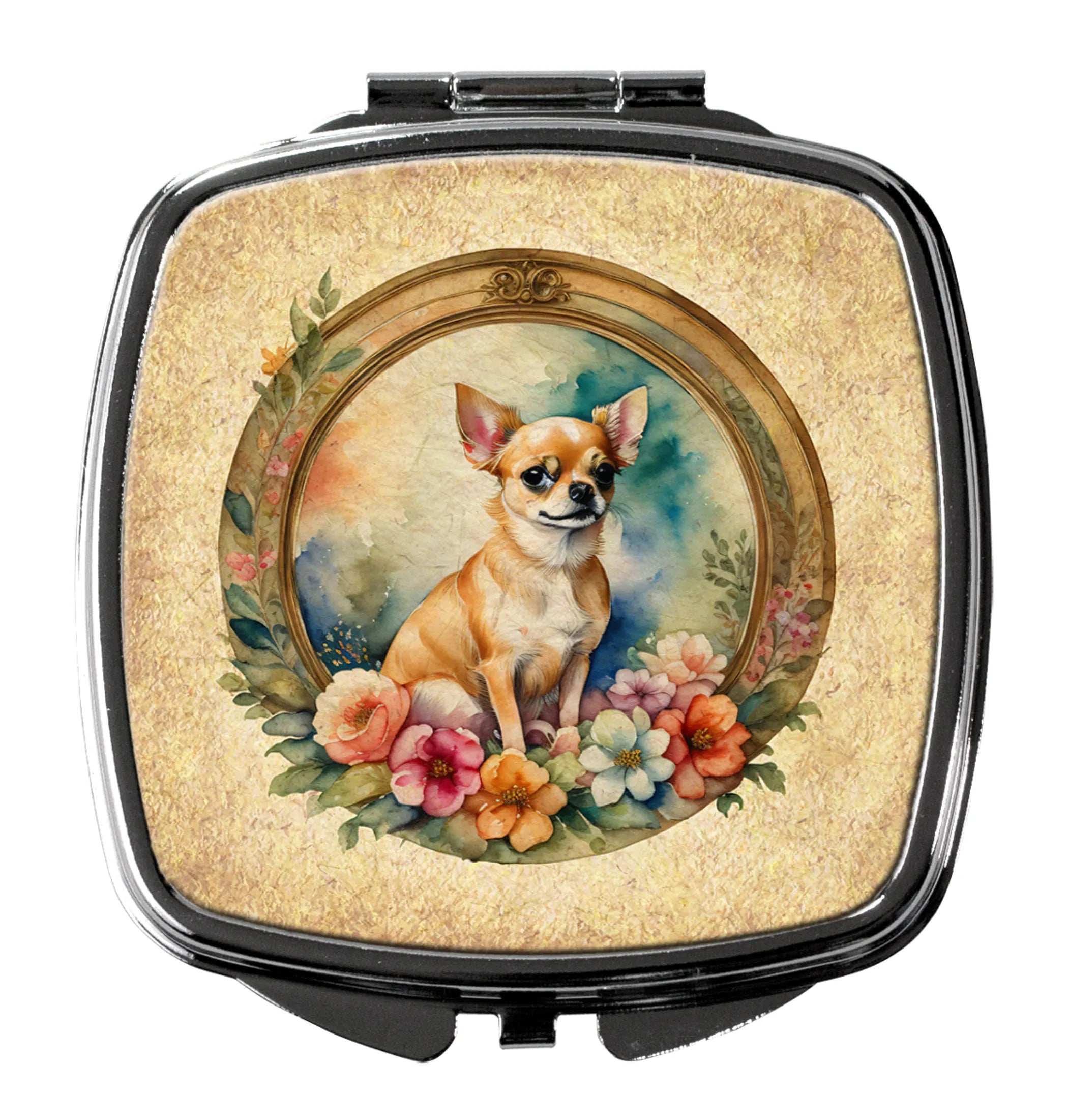 Frame of Flowers Compact Mirror - Pack Of: 1 | Collection name: Frame of flowers