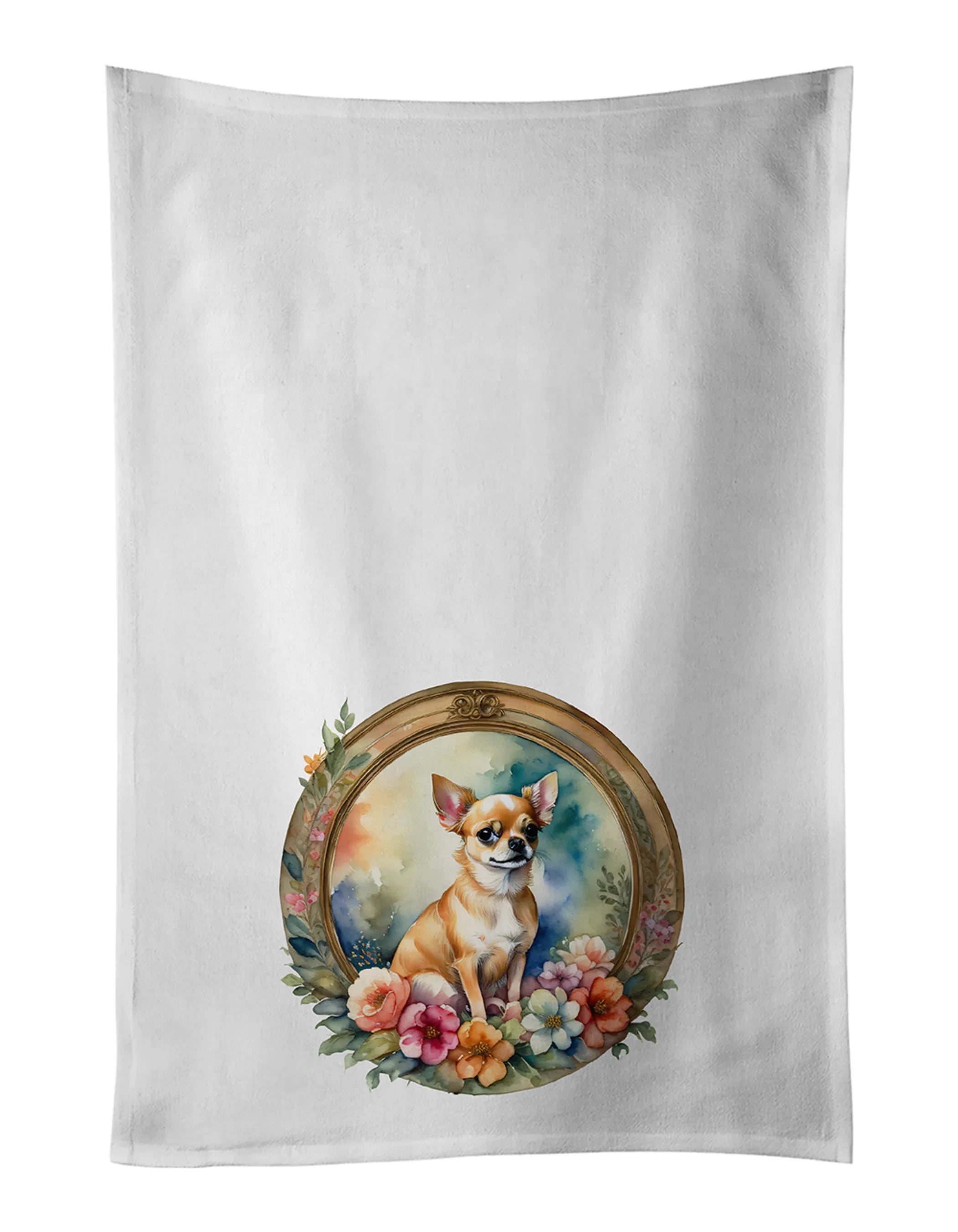 Frame of Flowers Kitchen Towel Set of 2 - Size: 28HX19W | Pack Of: 1 | Collection name: Frame of flowers