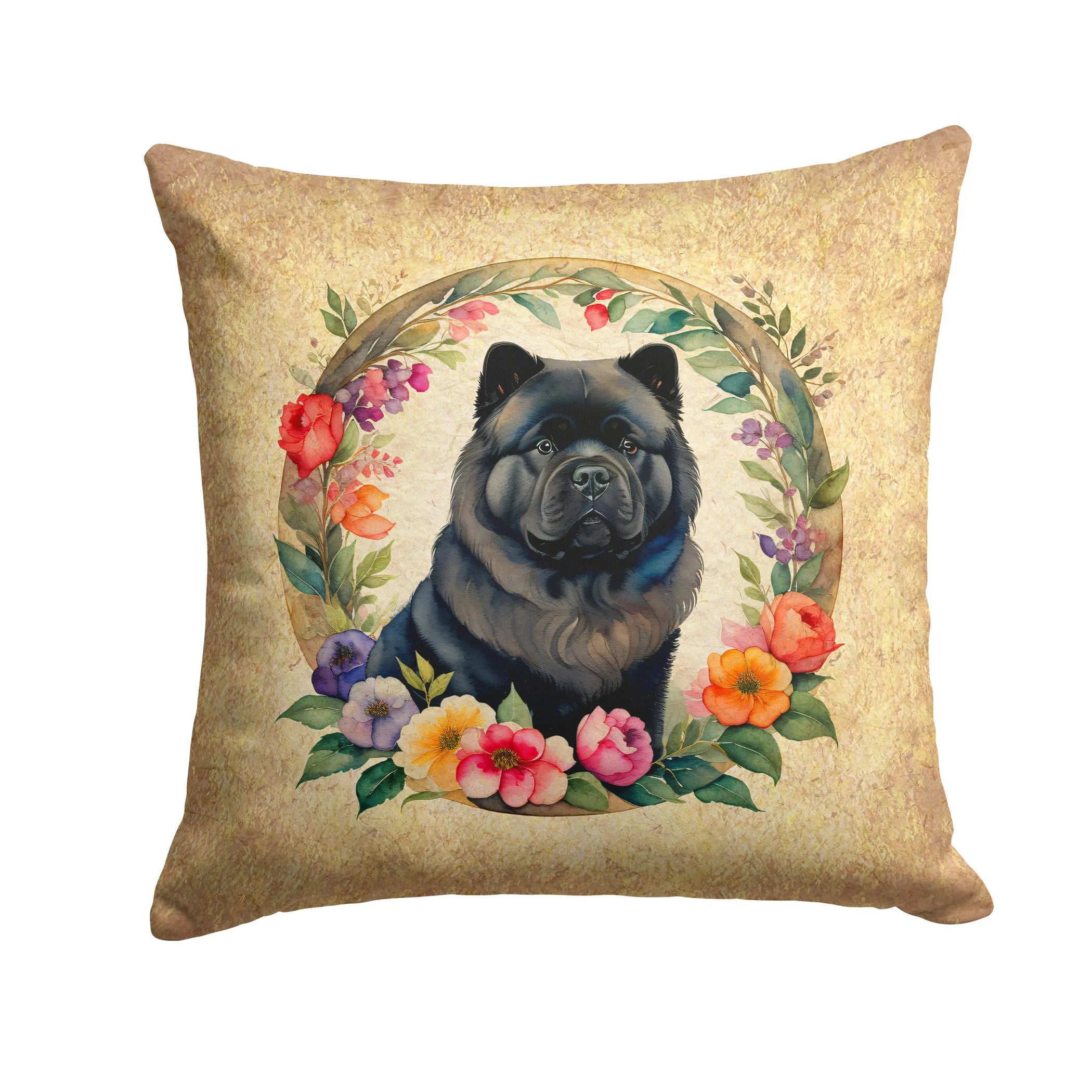 Frame of Flowers Throw Pillow - Size: 14HX14W | Pack Of: 1 | Collection name: Frame of flowers
