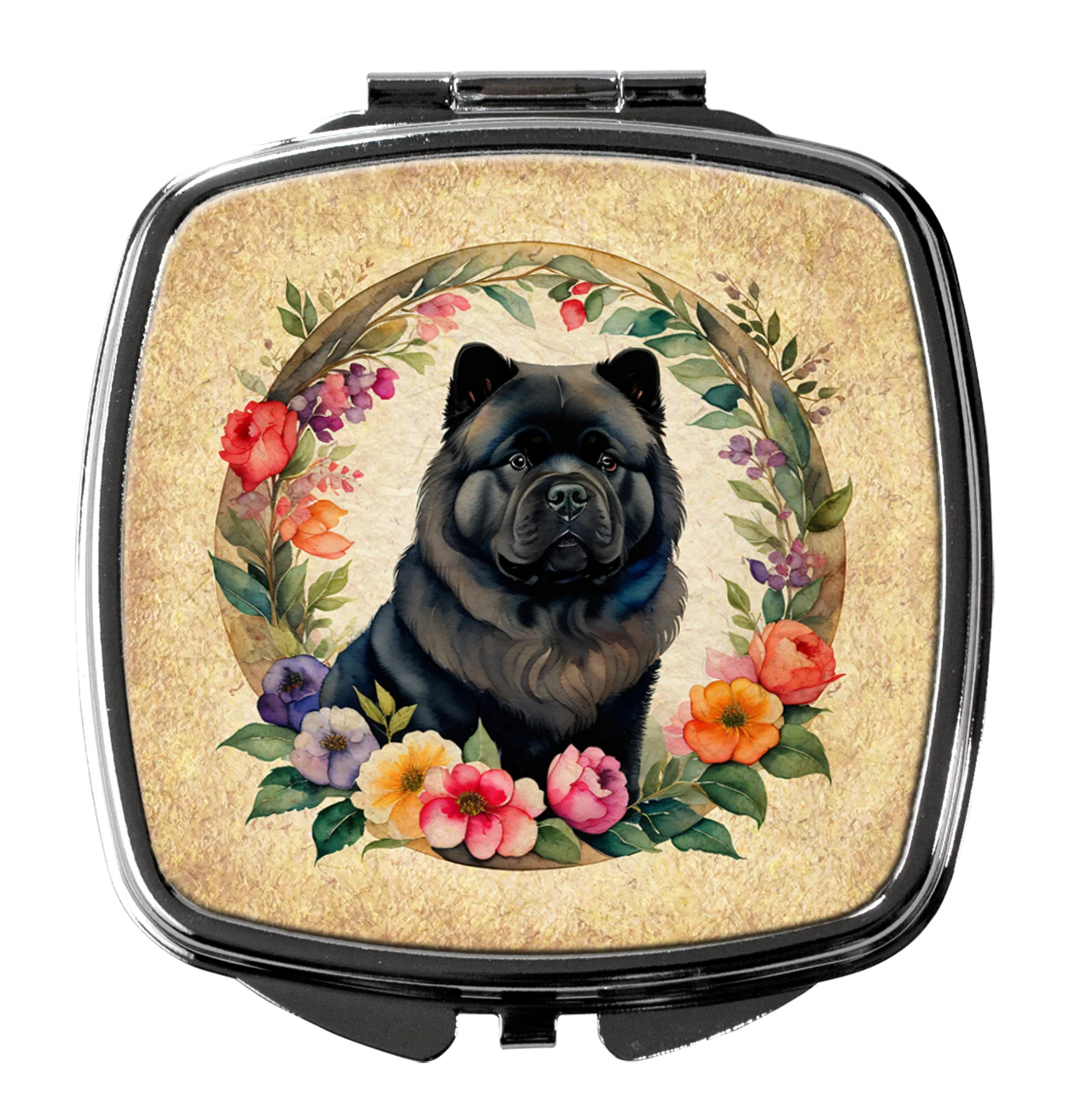 Frame of Flowers Compact Mirror - Pack Of: 1 | Collection name: Frame of flowers