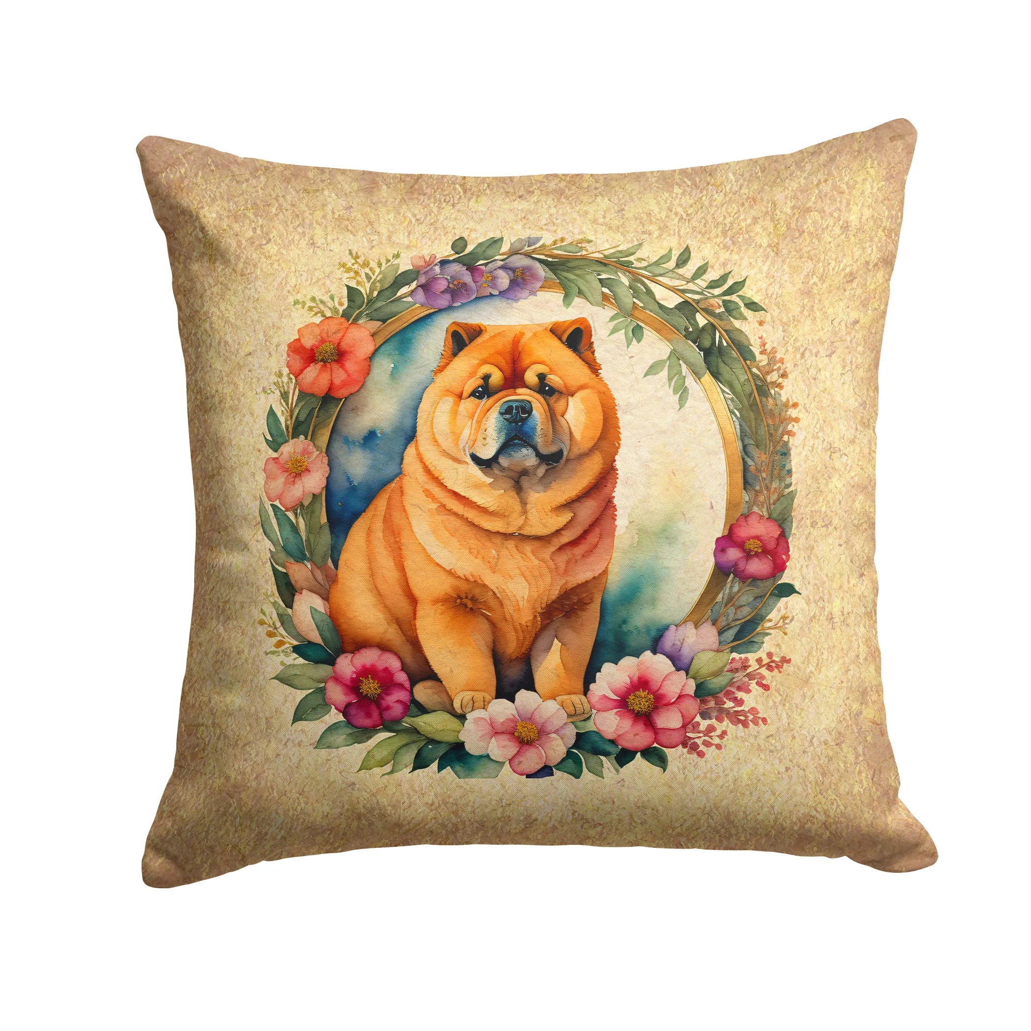 Frame of Flowers Throw Pillow - Size: 14HX14W | Pack Of: 1 | Collection name: Frame of flowers