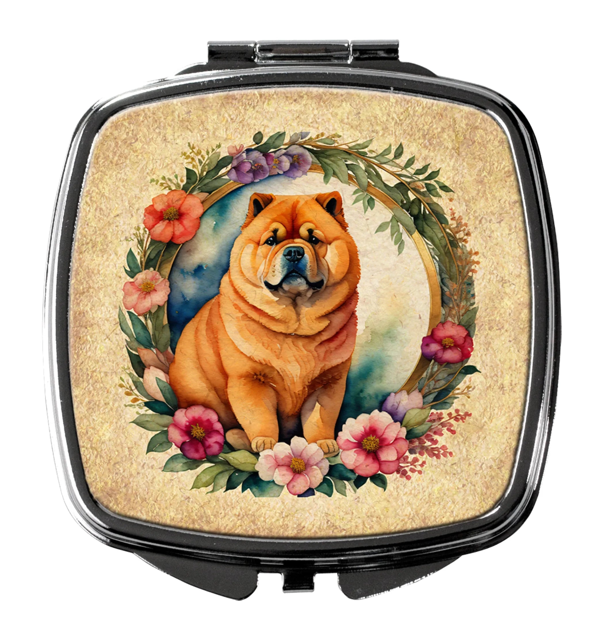 Frame of Flowers Compact Mirror - Pack Of: 1 | Collection name: Frame of flowers