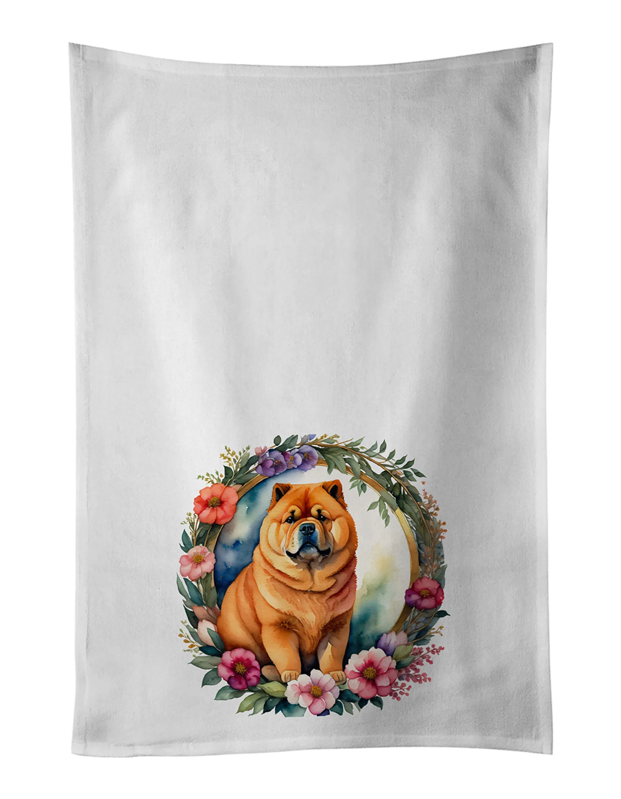 Frame of Flowers Kitchen Towel Set of 2 - Size: 28HX19W | Pack Of: 1 | Collection name: Frame of flowers