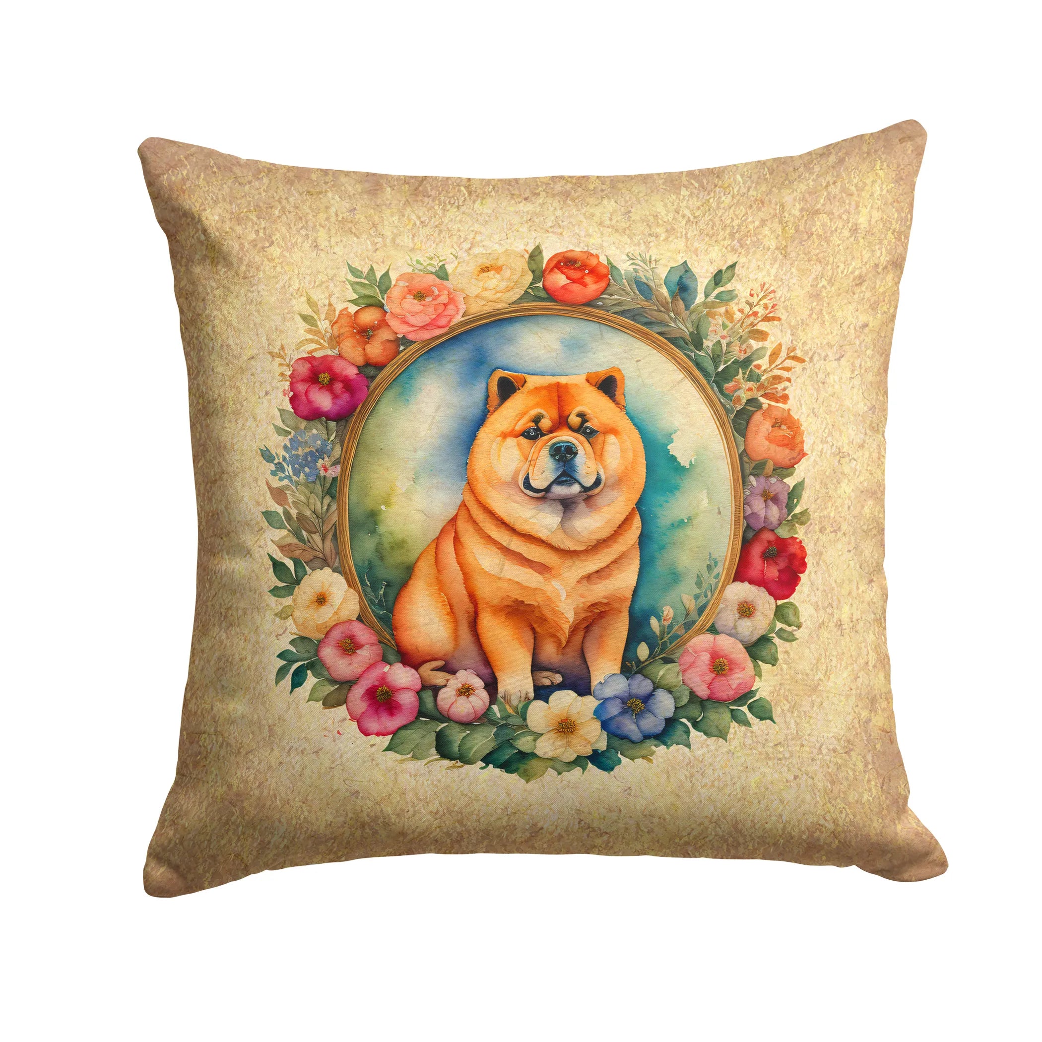 Frame of Flowers Throw Pillow - Size: 14HX14W | Pack Of: 1 | Collection name: Frame of flowers