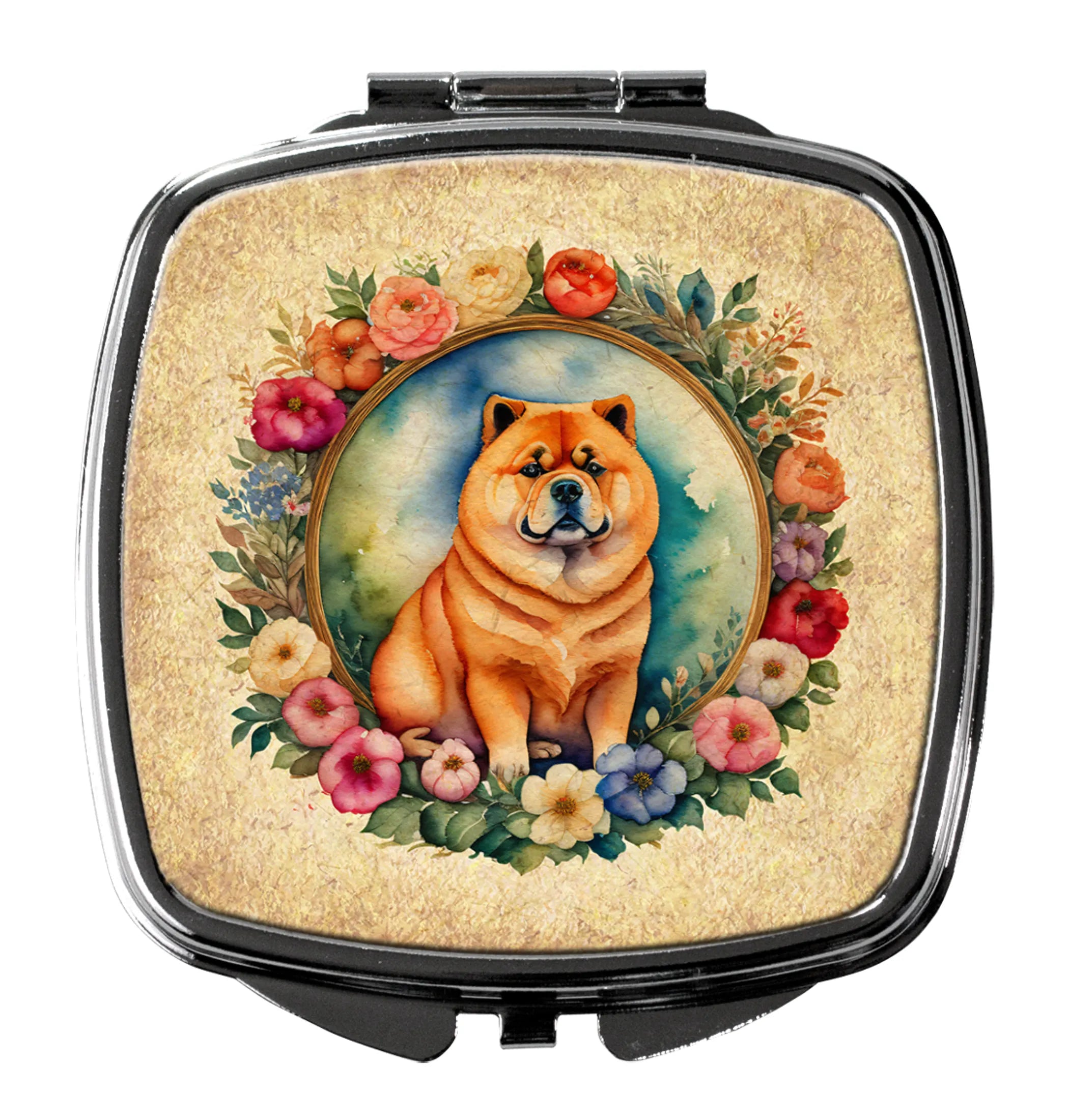 Frame of Flowers Compact Mirror - Pack Of: 1 | Collection name: Frame of flowers