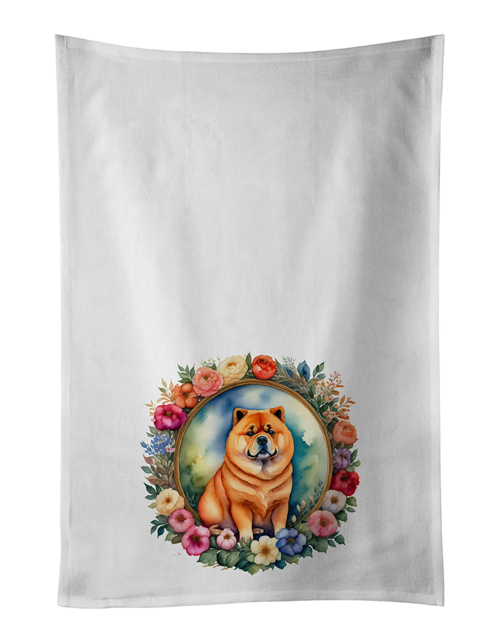 Frame of Flowers Kitchen Towel Set of 2 - Size: 28HX19W | Pack Of: 1 | Collection name: Frame of flowers