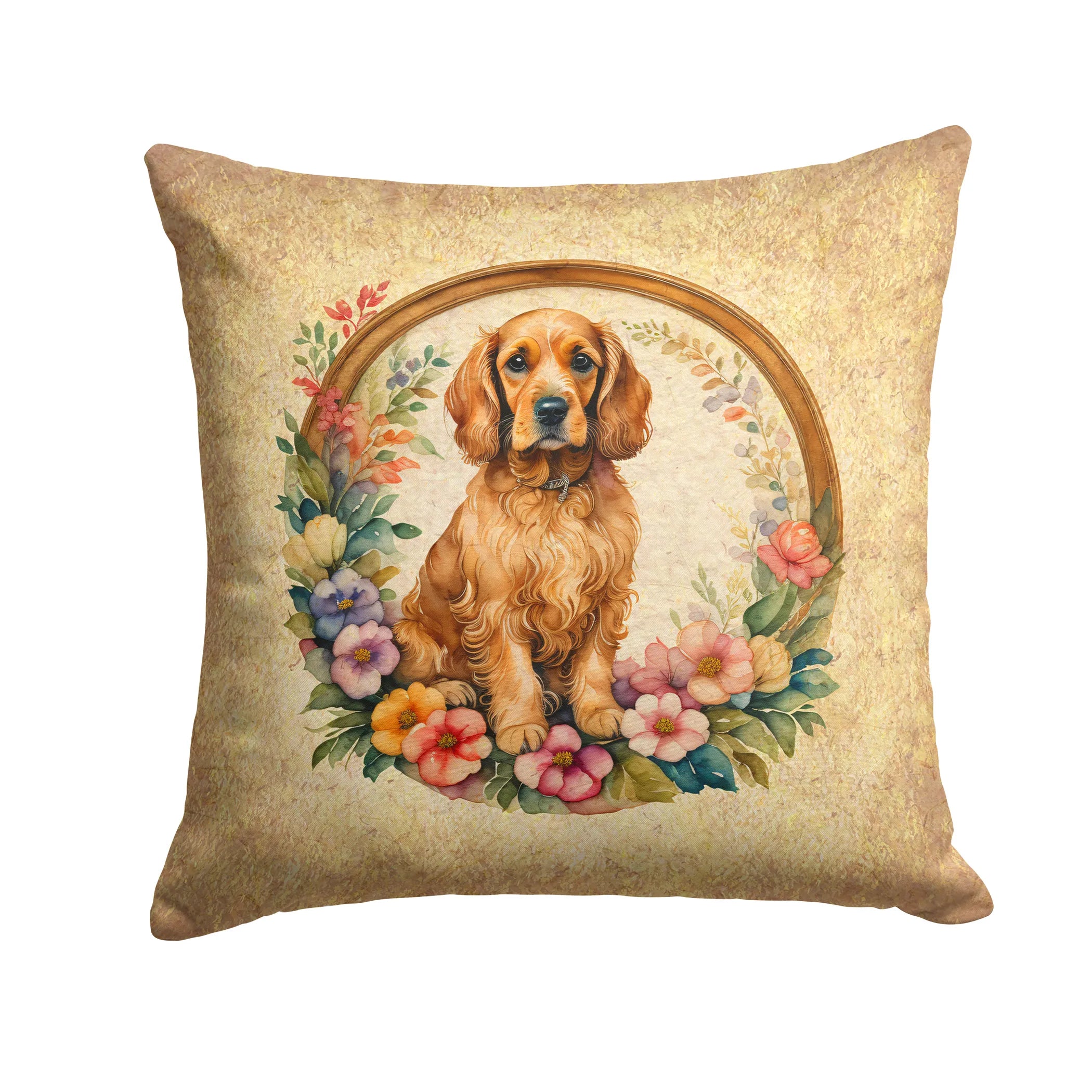 Frame of Flowers Throw Pillow - Size: 14HX14W | Pack Of: 1 | Collection name: Frame of flowers