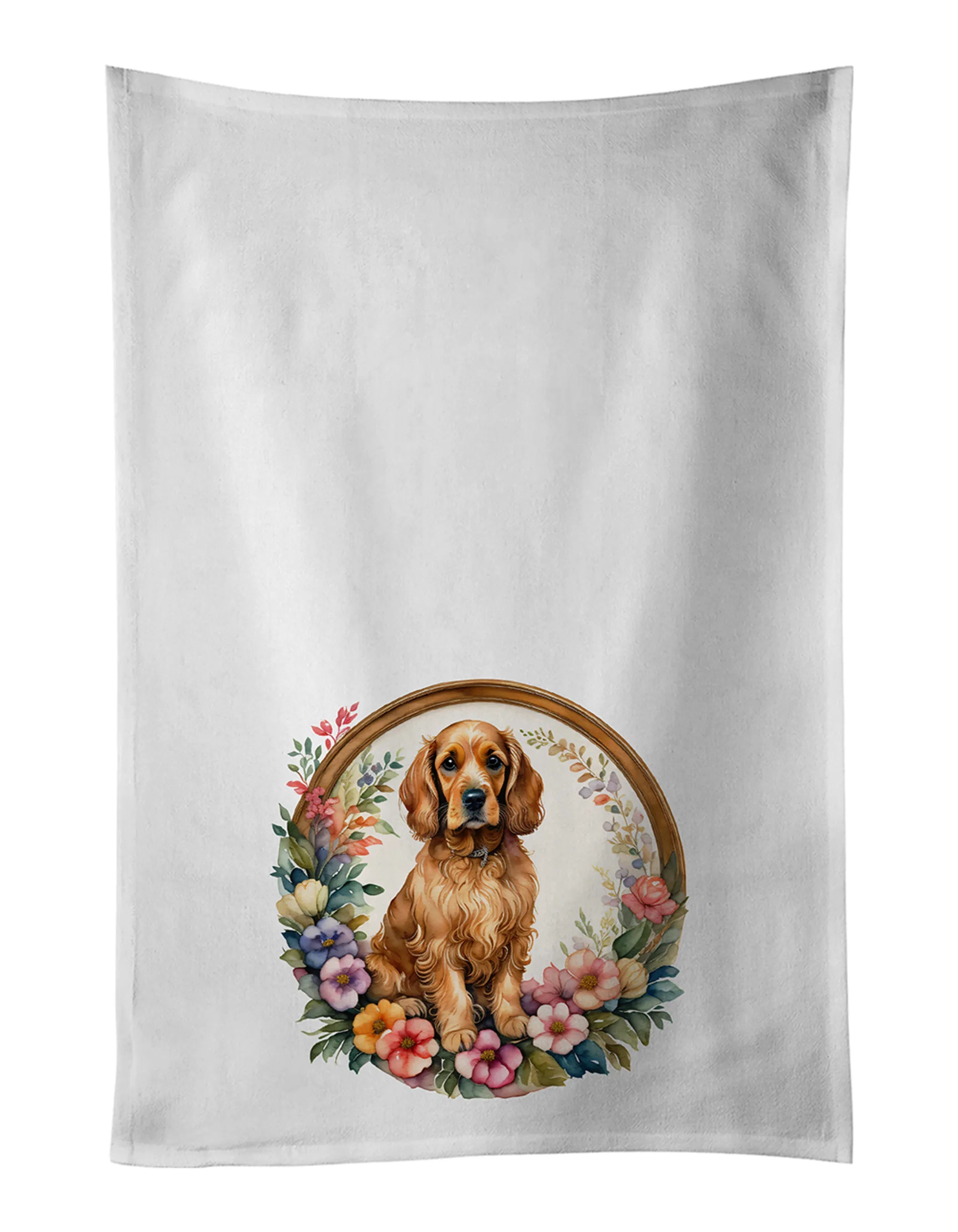 Frame of Flowers Kitchen Towel Set of 2 - Size: 28HX19W | Pack Of: 1 | Collection name: Frame of flowers