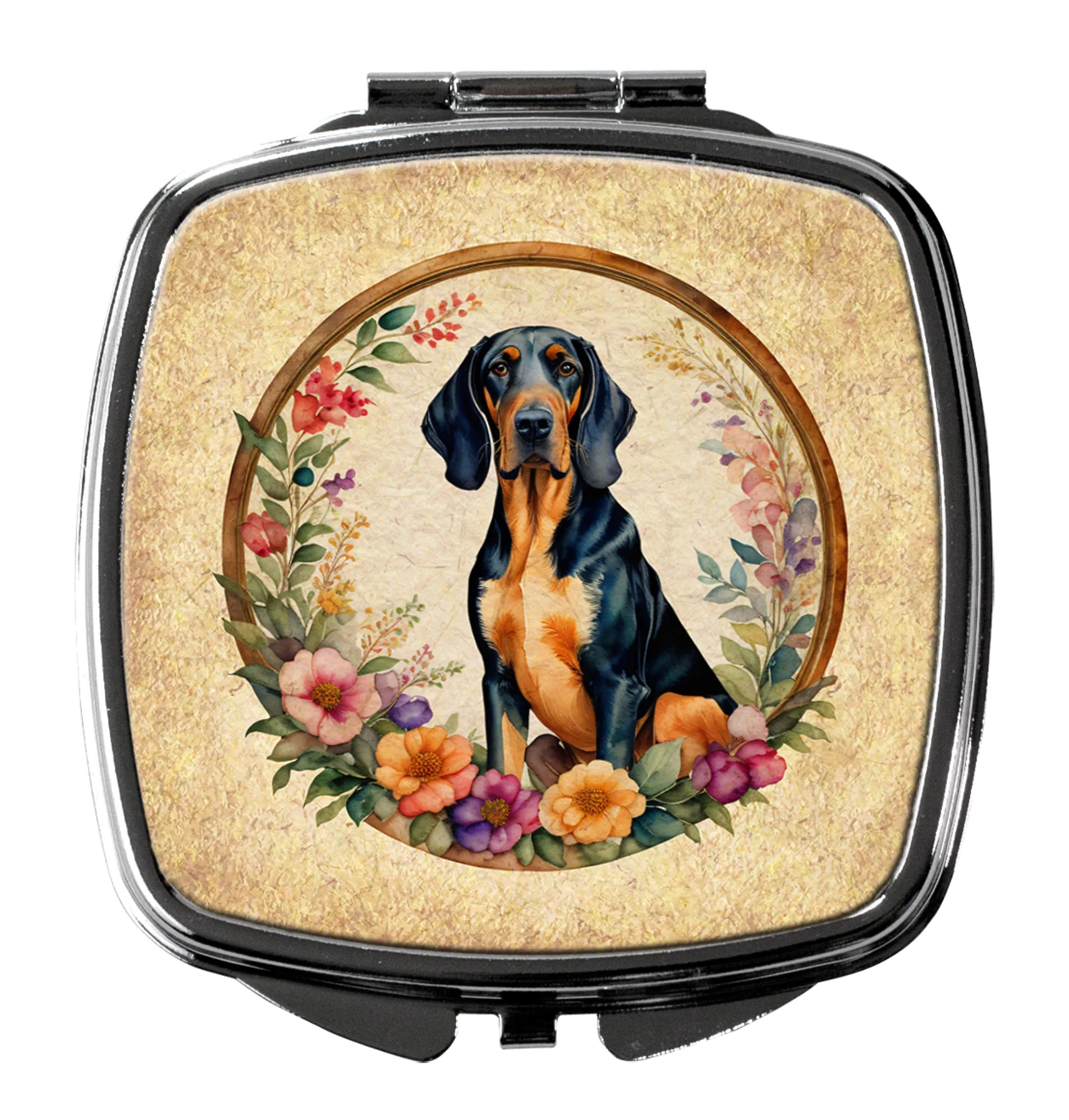 Frame of Flowers Compact Mirror - Pack Of: 1 | Collection name: Frame of flowers