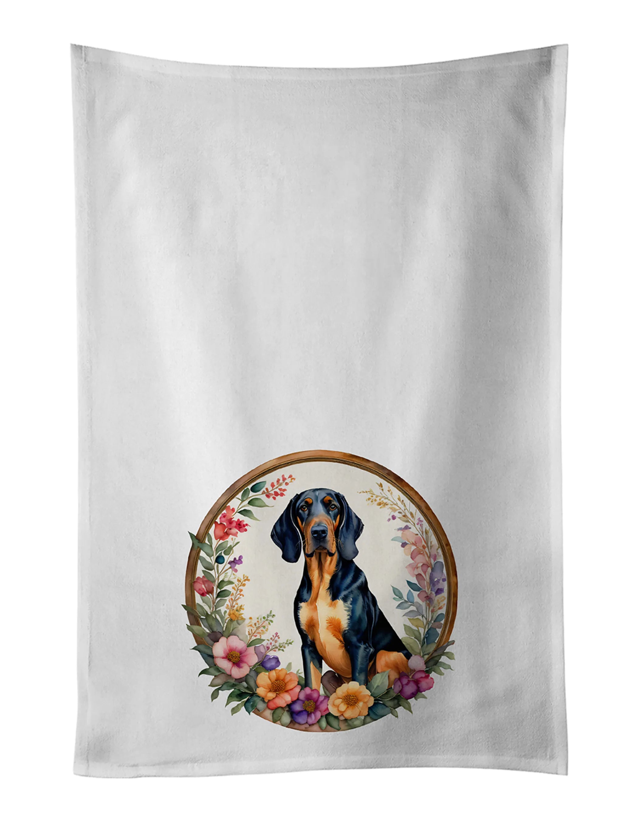 Frame of Flowers Kitchen Towel Set of 2 - Size: 28HX19W | Pack Of: 1 | Collection name: Frame of flowers