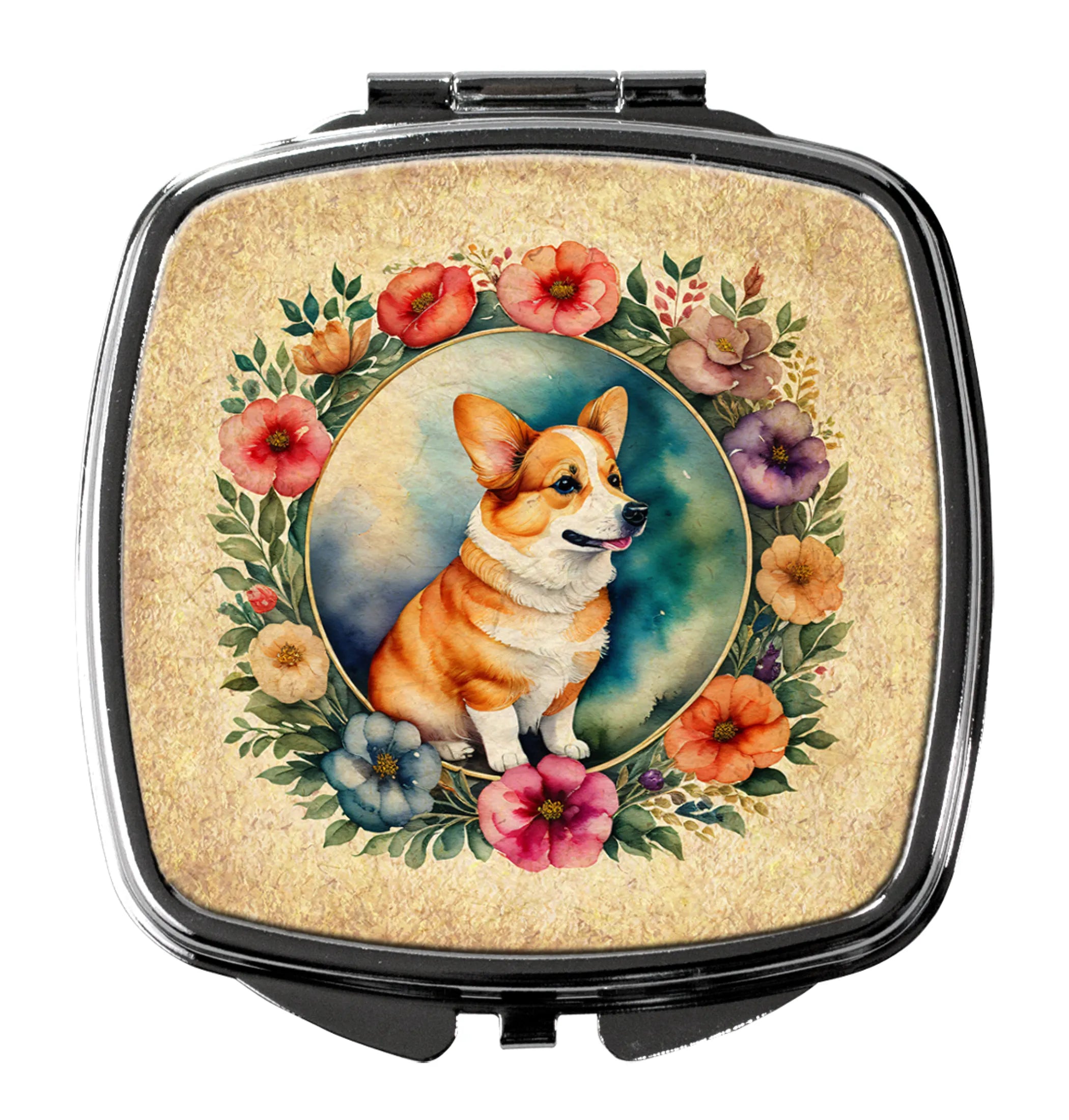 Frame of Flowers Compact Mirror - Pack Of: 1 | Collection name: Frame of flowers