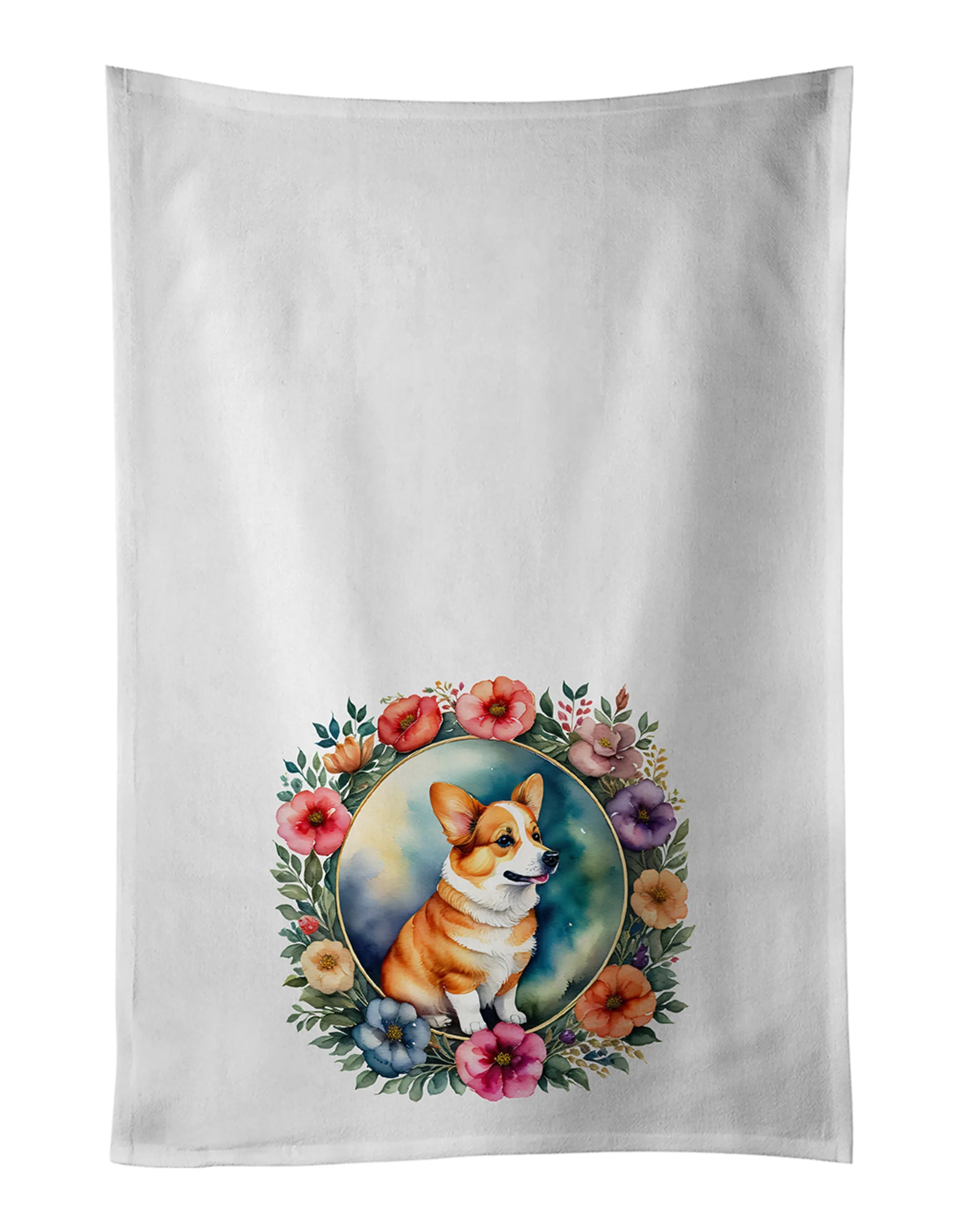 Frame of Flowers Kitchen Towel Set of 2 - Size: 28HX19W | Pack Of: 1 | Collection name: Frame of flowers