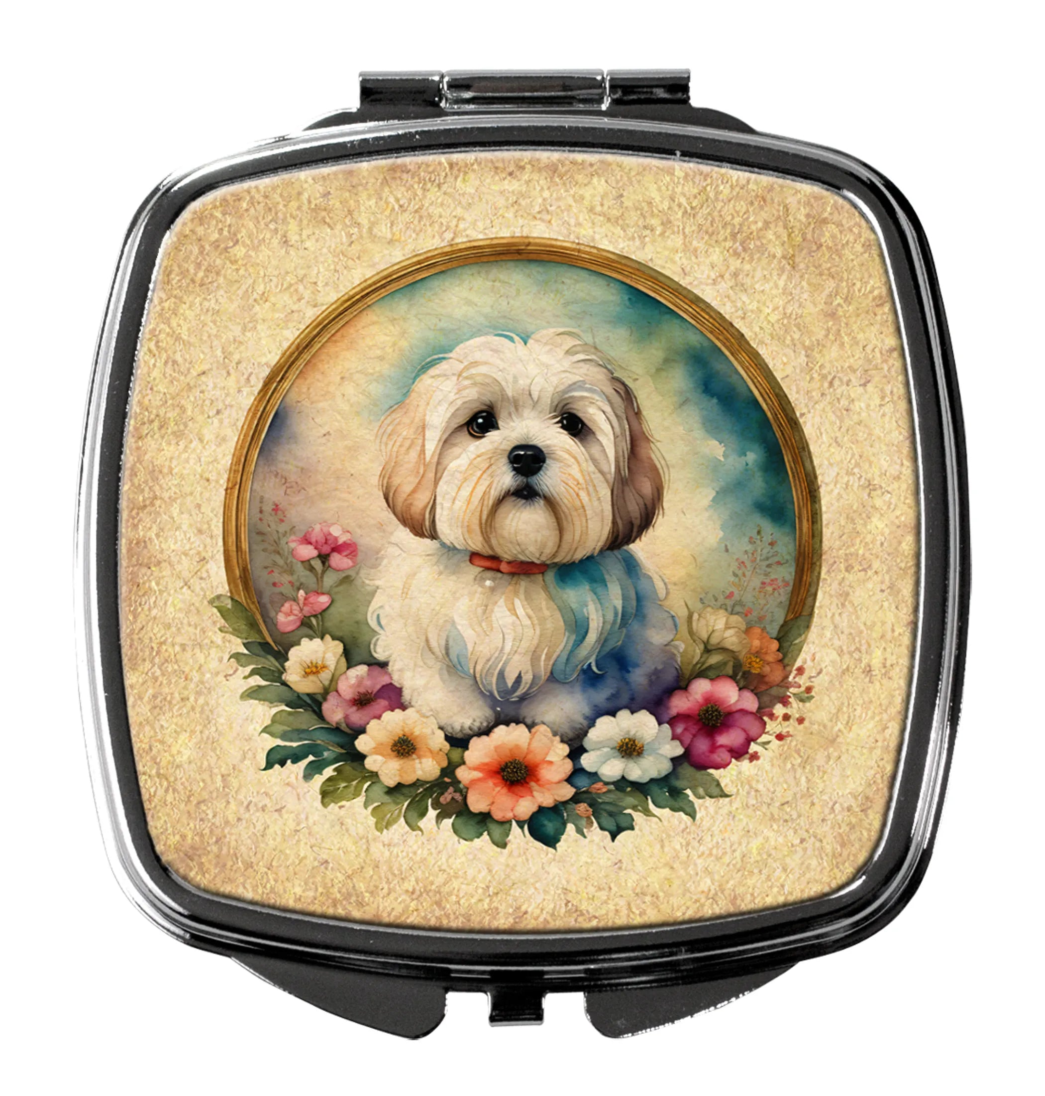 Frame of Flowers Compact Mirror - Pack Of: 1 | Collection name: Frame of flowers