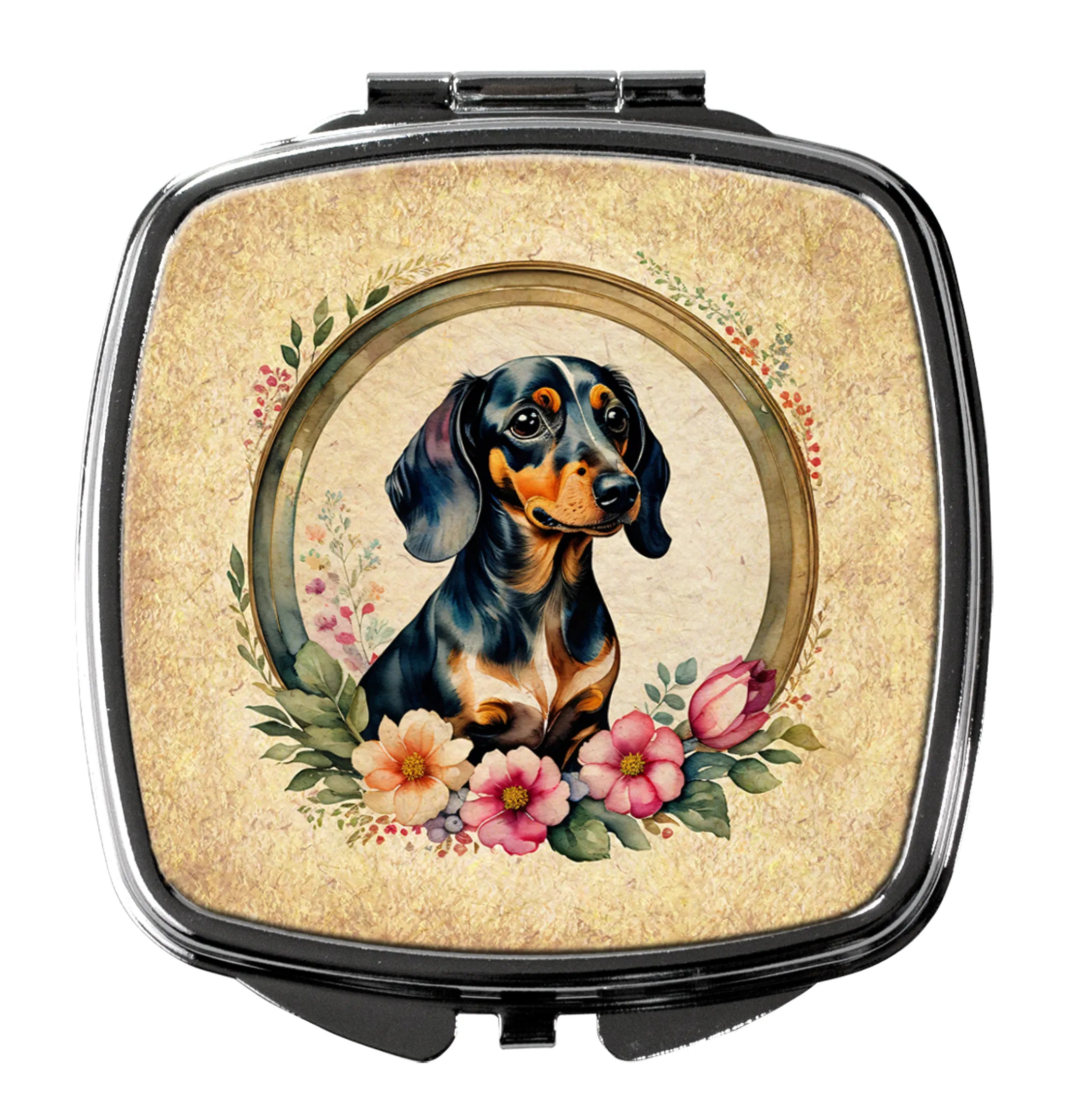 Frame of Flowers Compact Mirror - Pack Of: 1 | Collection name: Frame of flowers