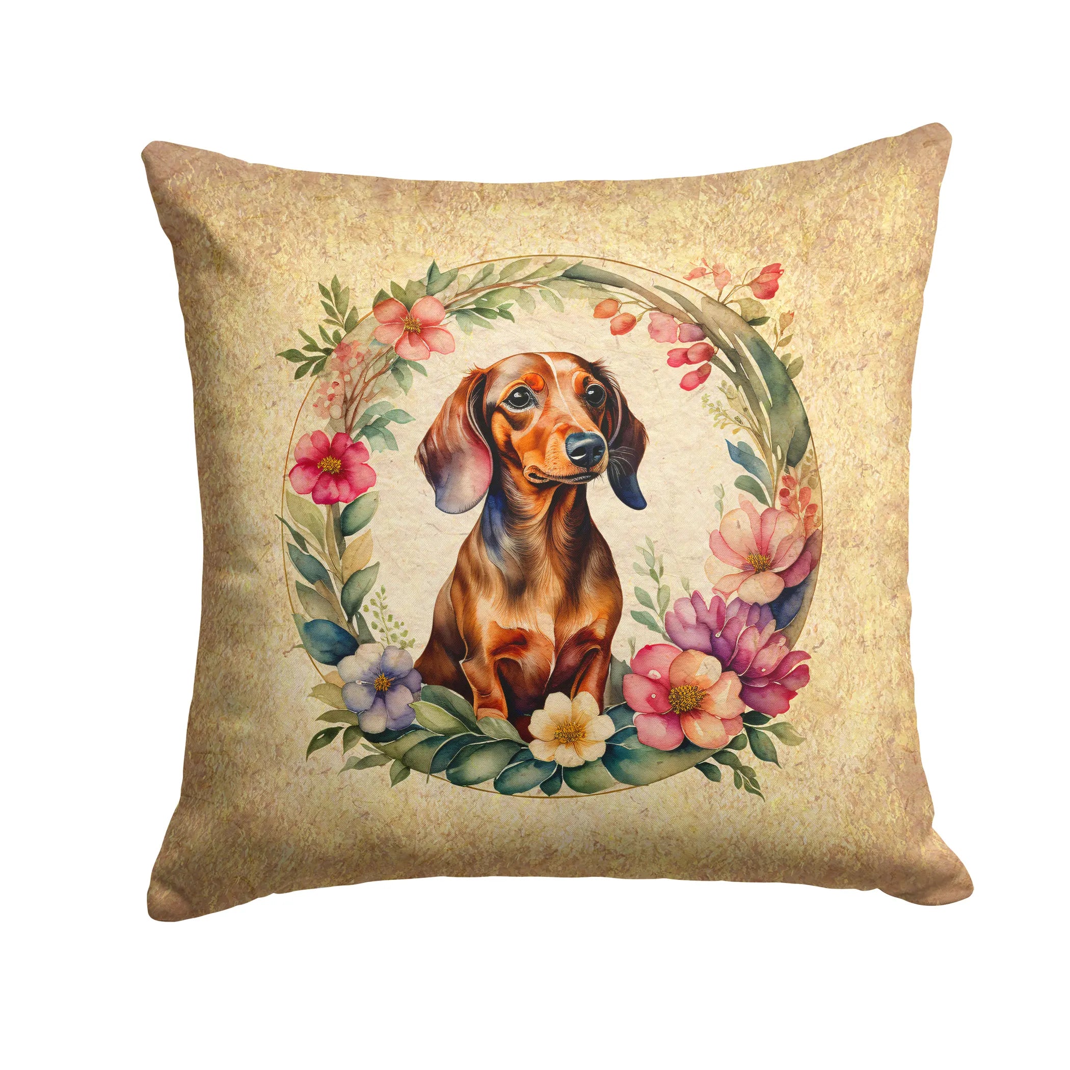 Frame of Flowers Throw Pillow - Size: 14HX14W | Pack Of: 1 | Collection name: Frame of flowers