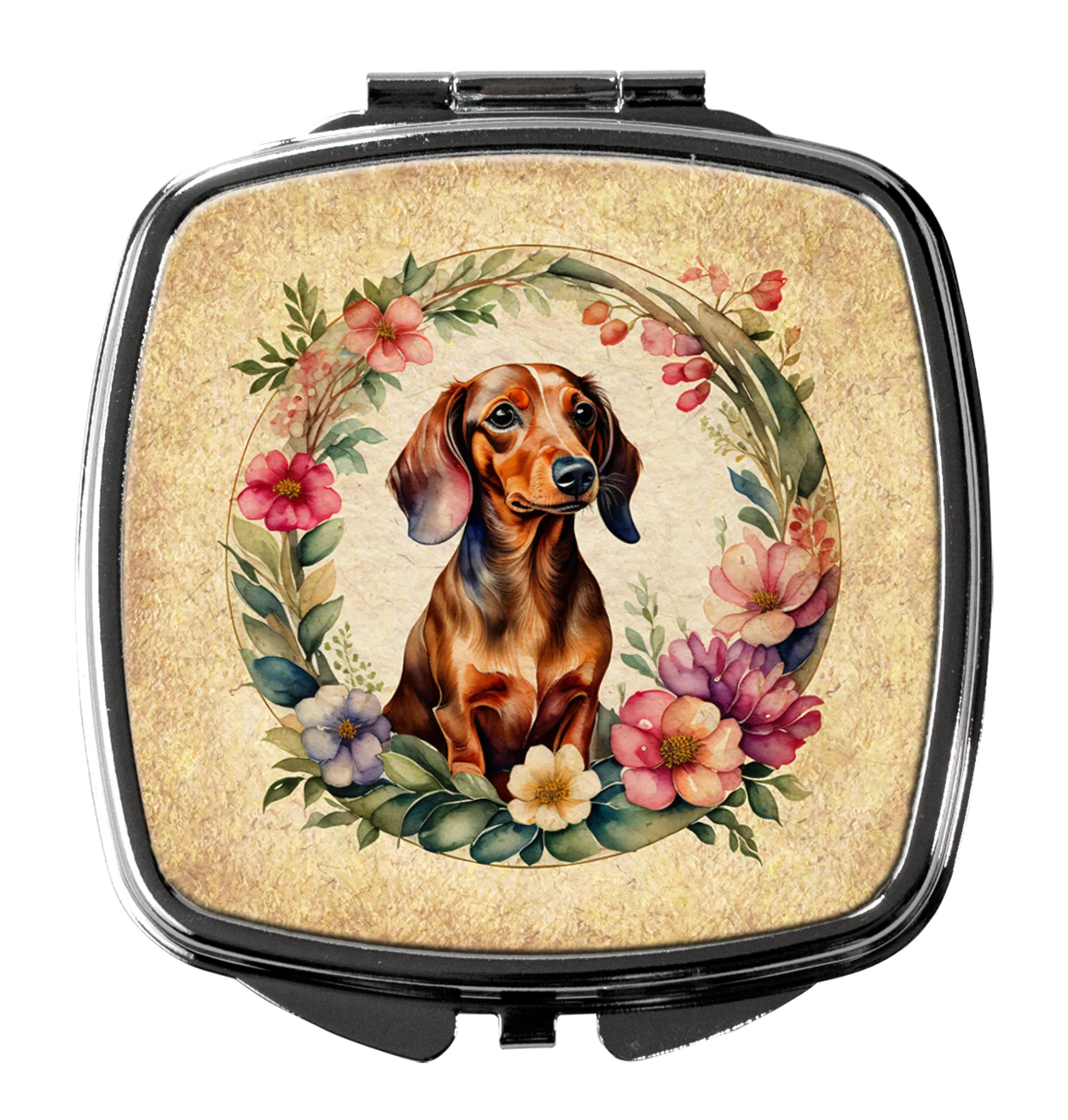 Frame of Flowers Compact Mirror - Pack Of: 1 | Collection name: Frame of flowers