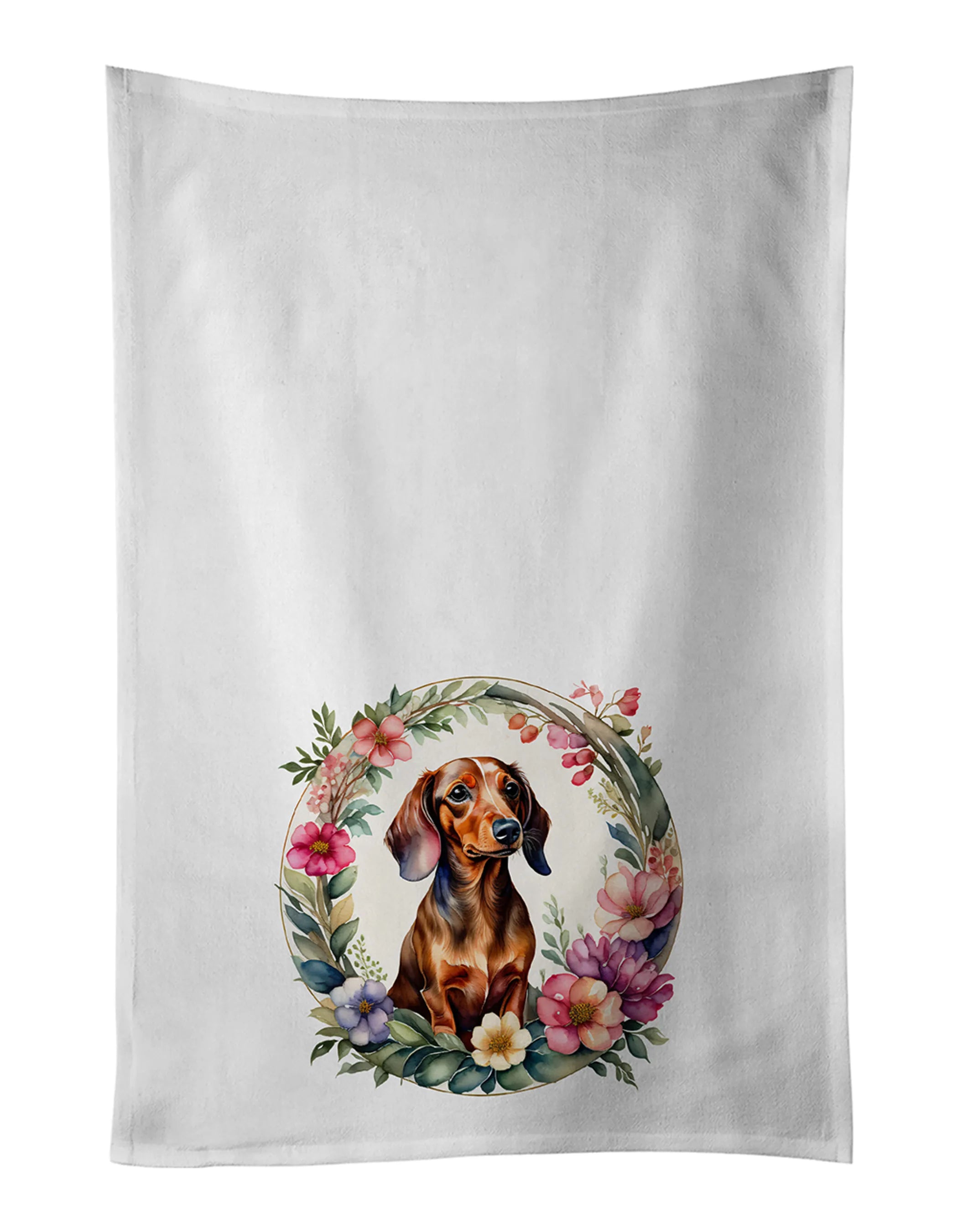 Frame of Flowers Kitchen Towel Set of 2 - Size: 28HX19W | Pack Of: 1 | Collection name: Frame of flowers