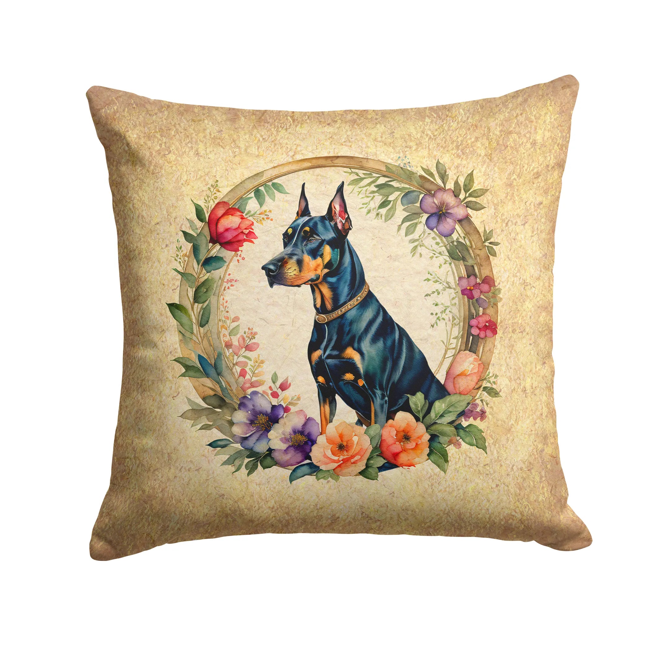 Frame of Flowers Throw Pillow - Size: 14HX14W | Pack Of: 1 | Collection name: Frame of flowers