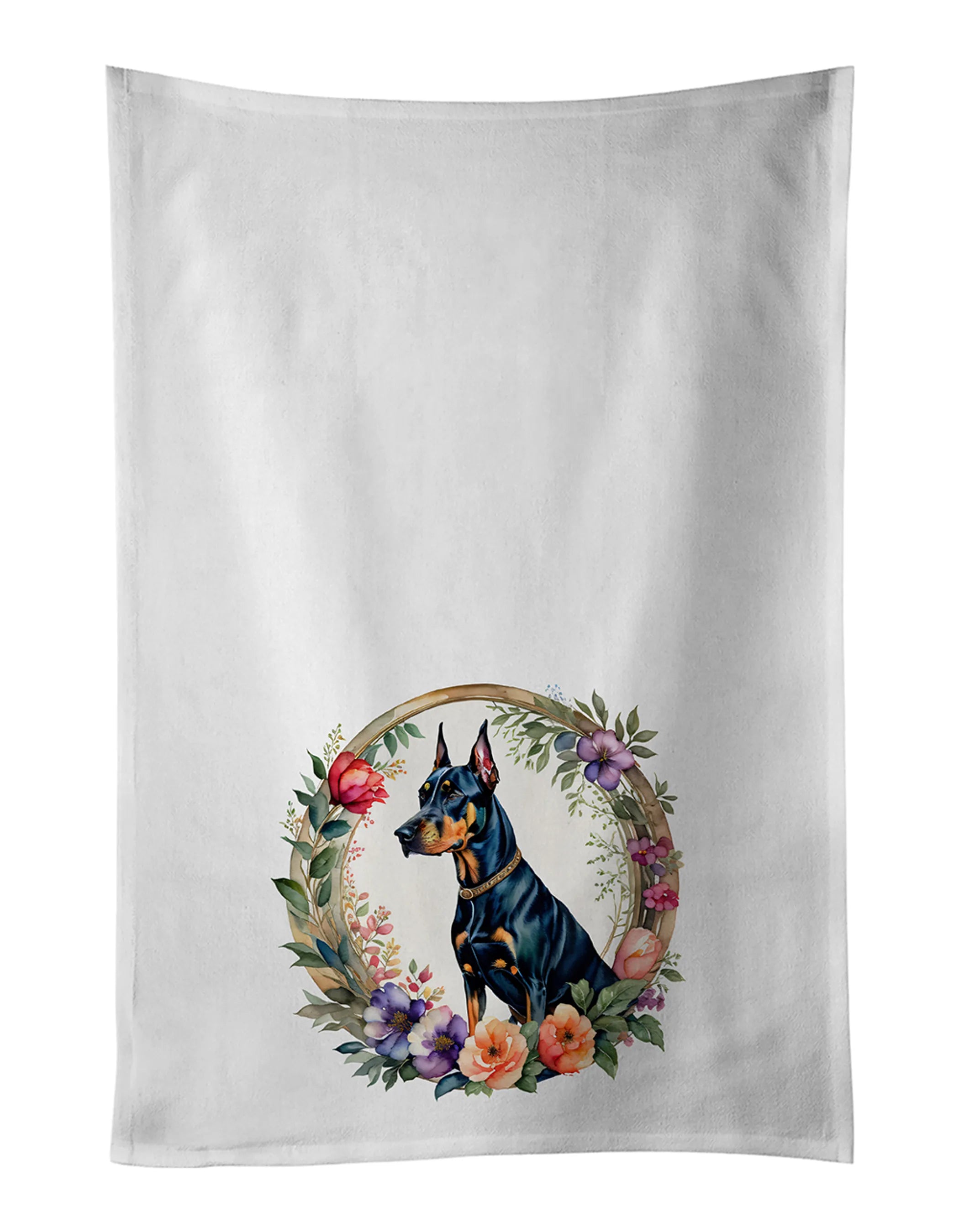 Frame of Flowers Kitchen Towel Set of 2 - Size: 28HX19W | Pack Of: 1 | Collection name: Frame of flowers