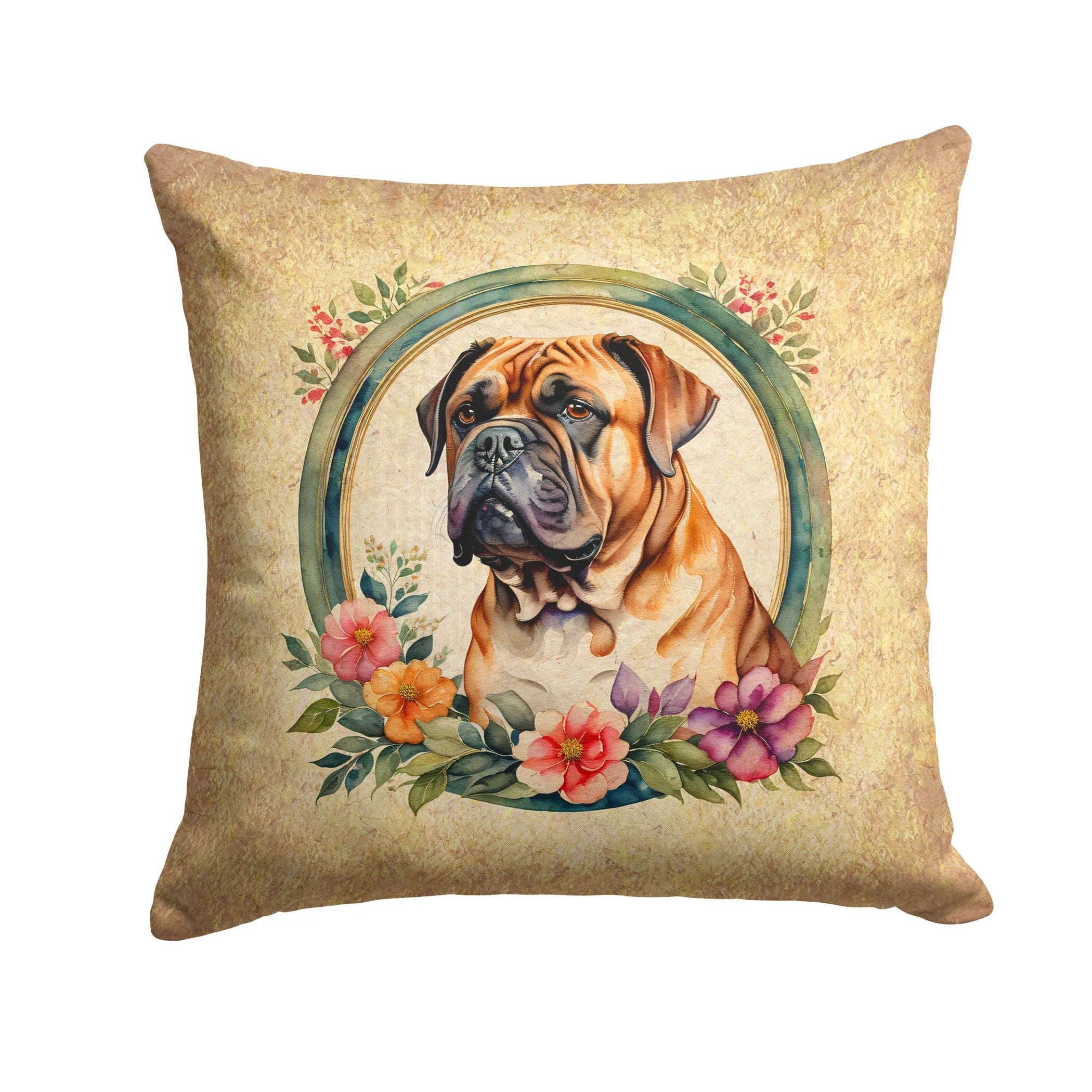 Frame of Flowers Throw Pillow - Size: 14HX14W | Pack Of: 1 | Collection name: Frame of flowers