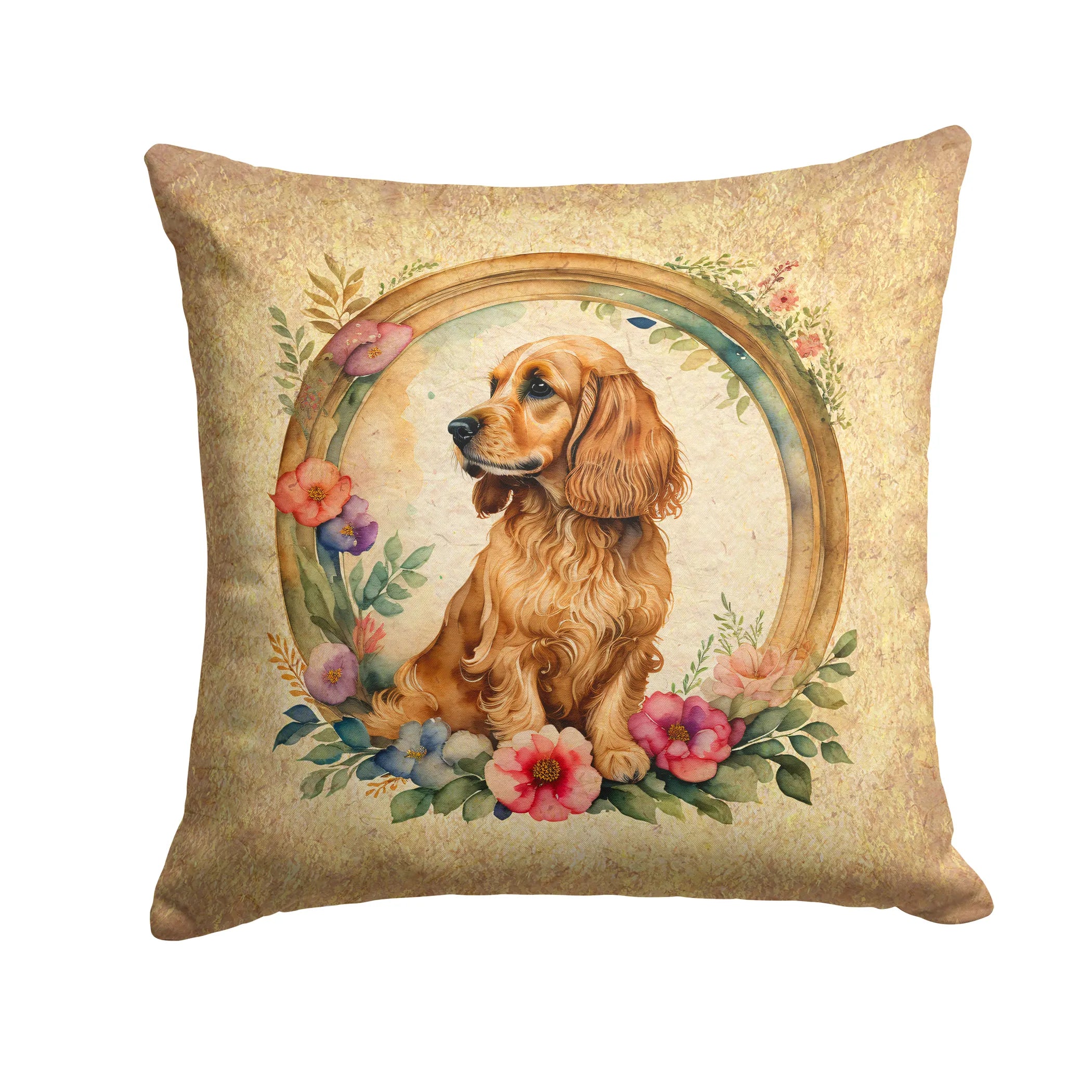 Frame of Flowers Throw Pillow - Size: 14HX14W | Pack Of: 1 | Collection name: Frame of flowers